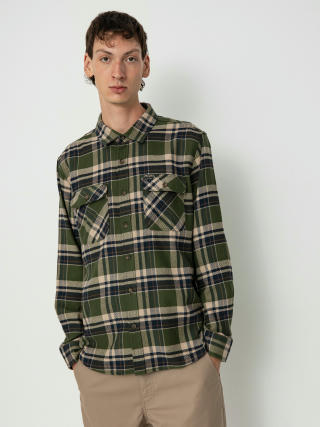 Koszula Brixton Bowery Flannel Ls (cypress green/washed navy/whit)