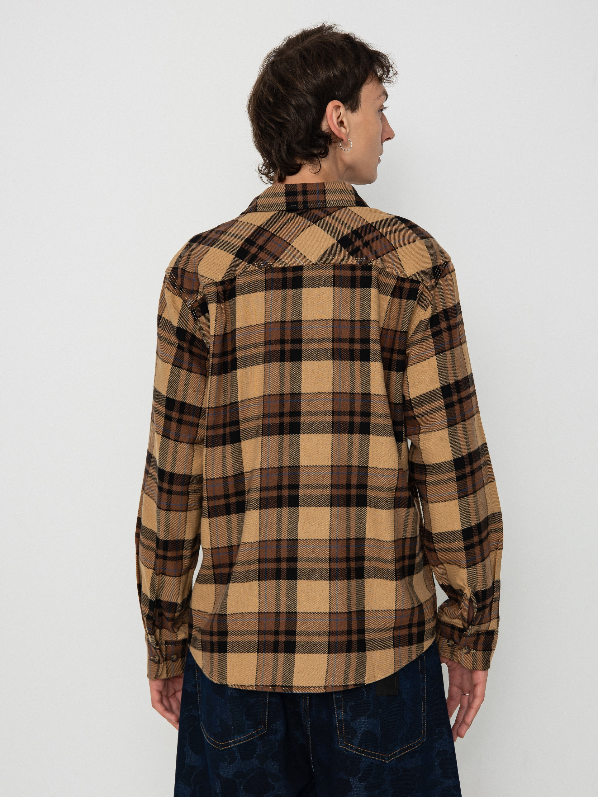 Koszula Brixton Bowery Flannel Ls (tiger's eye/pinecone brown/was)