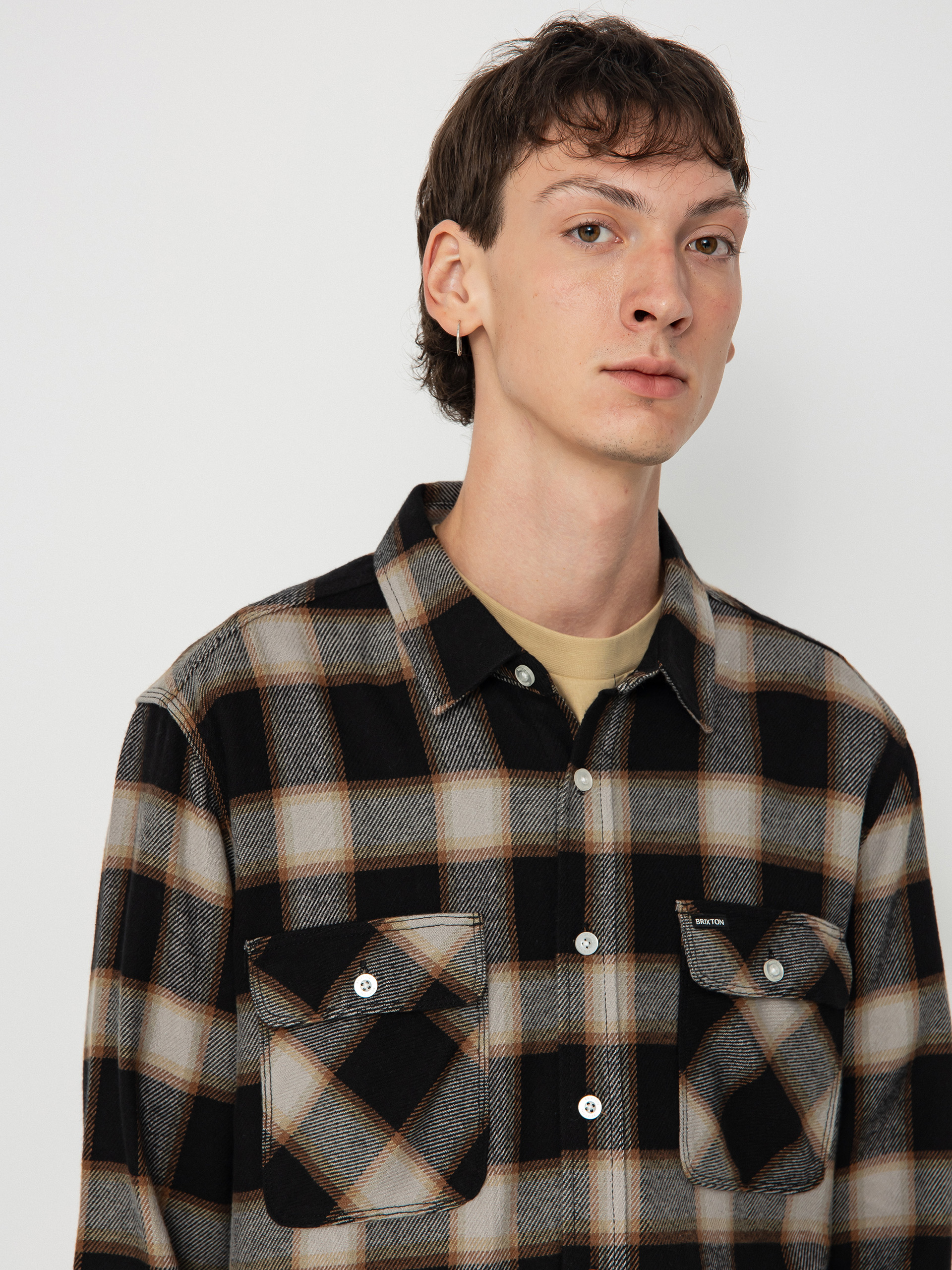 Koszula Brixton 20Th Anniv Bowery Flannel (black/cream)