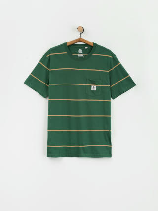 T-shirt Element Basic Pocket Label (trekking green stripes)