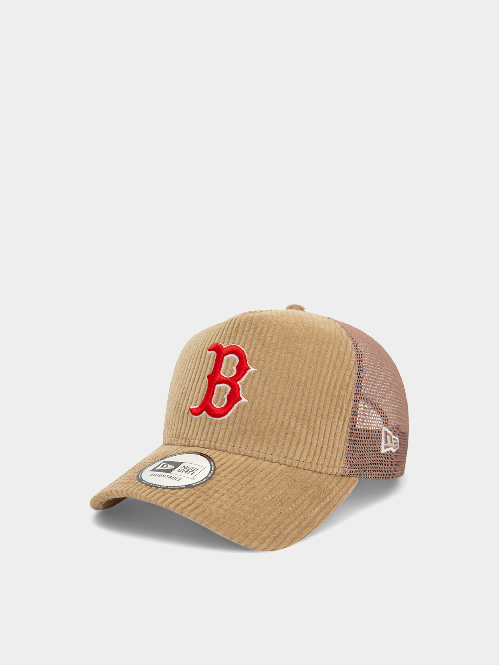 Czapka z daszkiem New Era Mlb Cord Trucker Boston Red Sox be owy beige