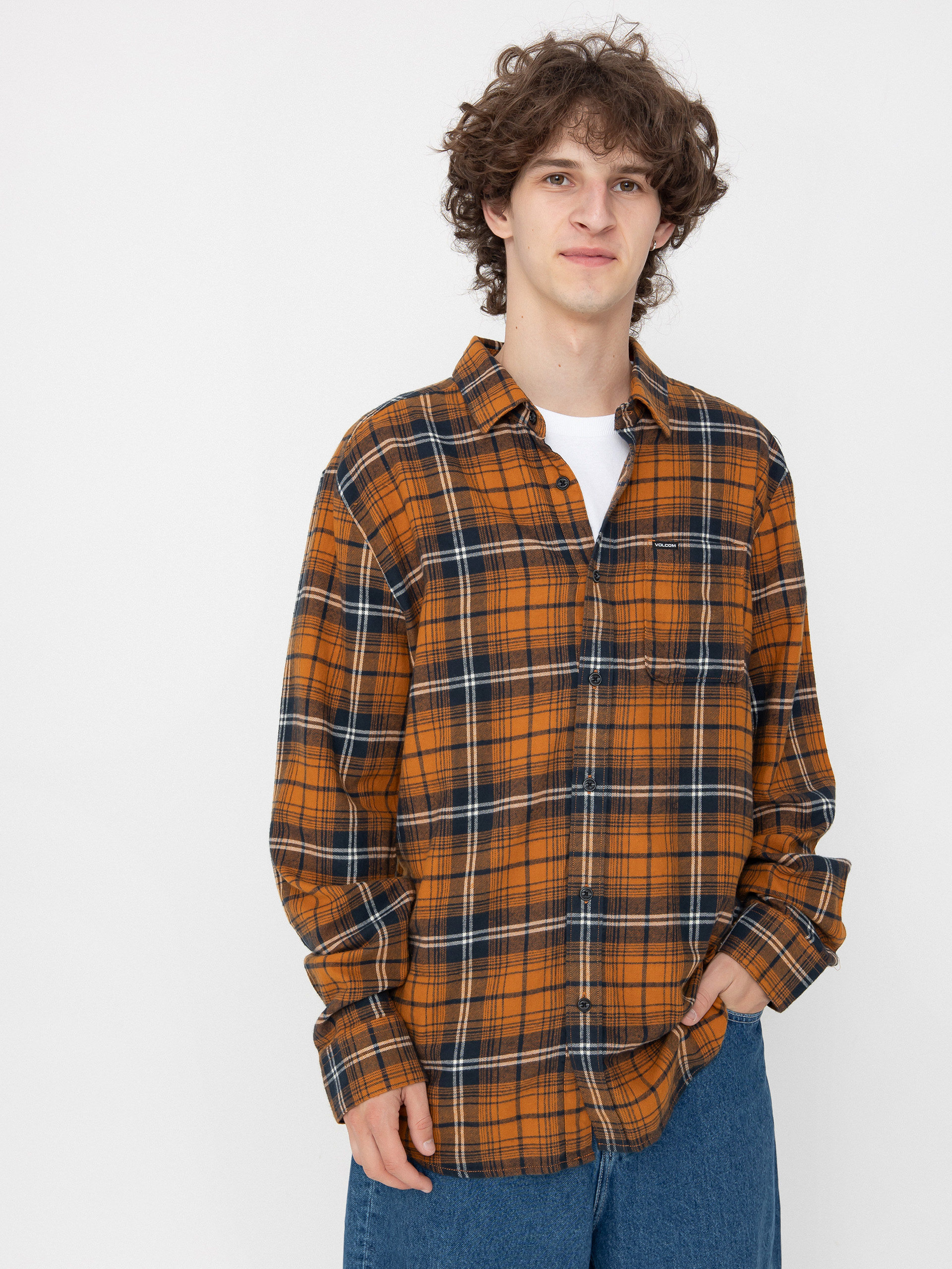 Koszula Volcom Caden Plaid Ls (chestnut brown)