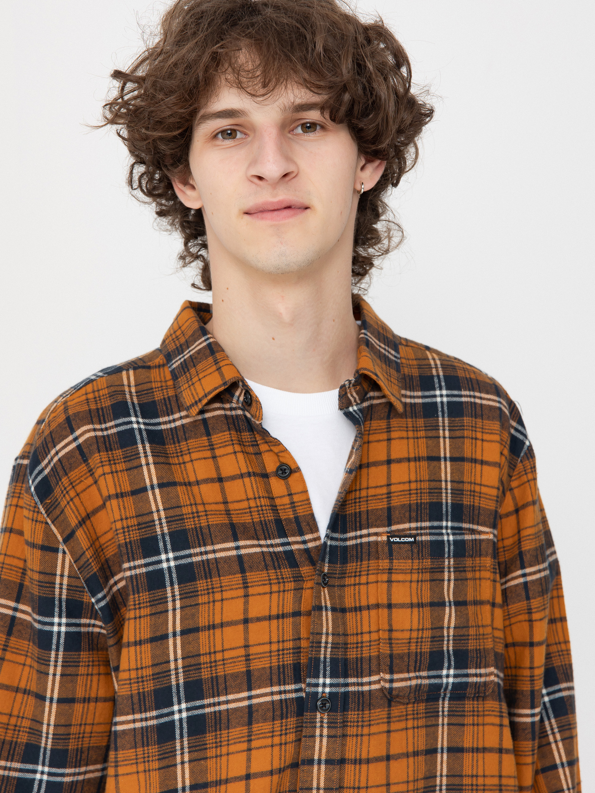 Koszula Volcom Caden Plaid Ls (chestnut brown)