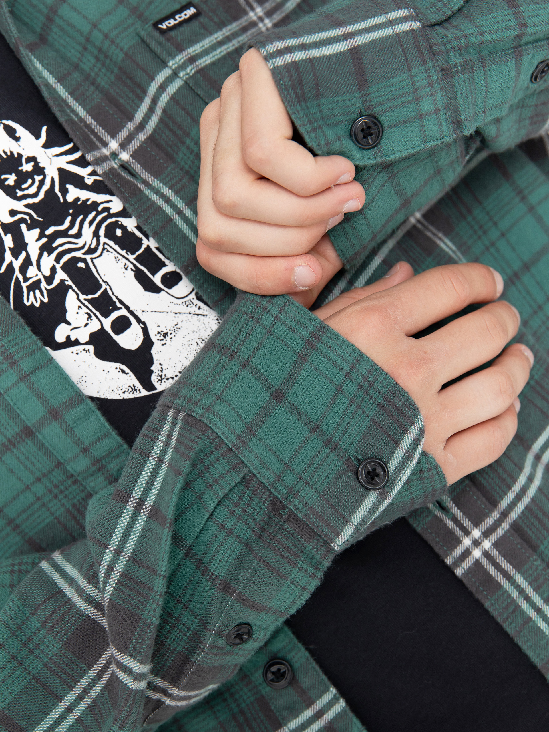 Koszula Volcom Caden Plaid Ls (sea green)