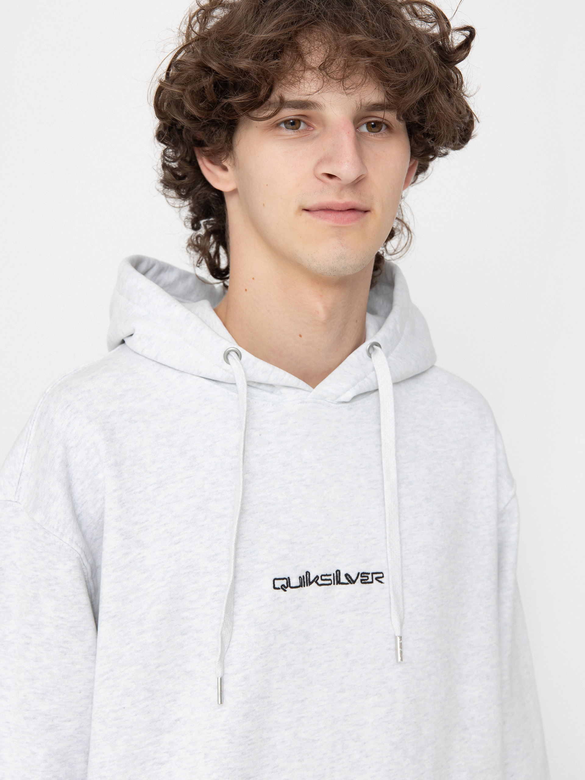 Bluza z kapturem Quiksilver Dna Omni Logo HD (white marble heather)