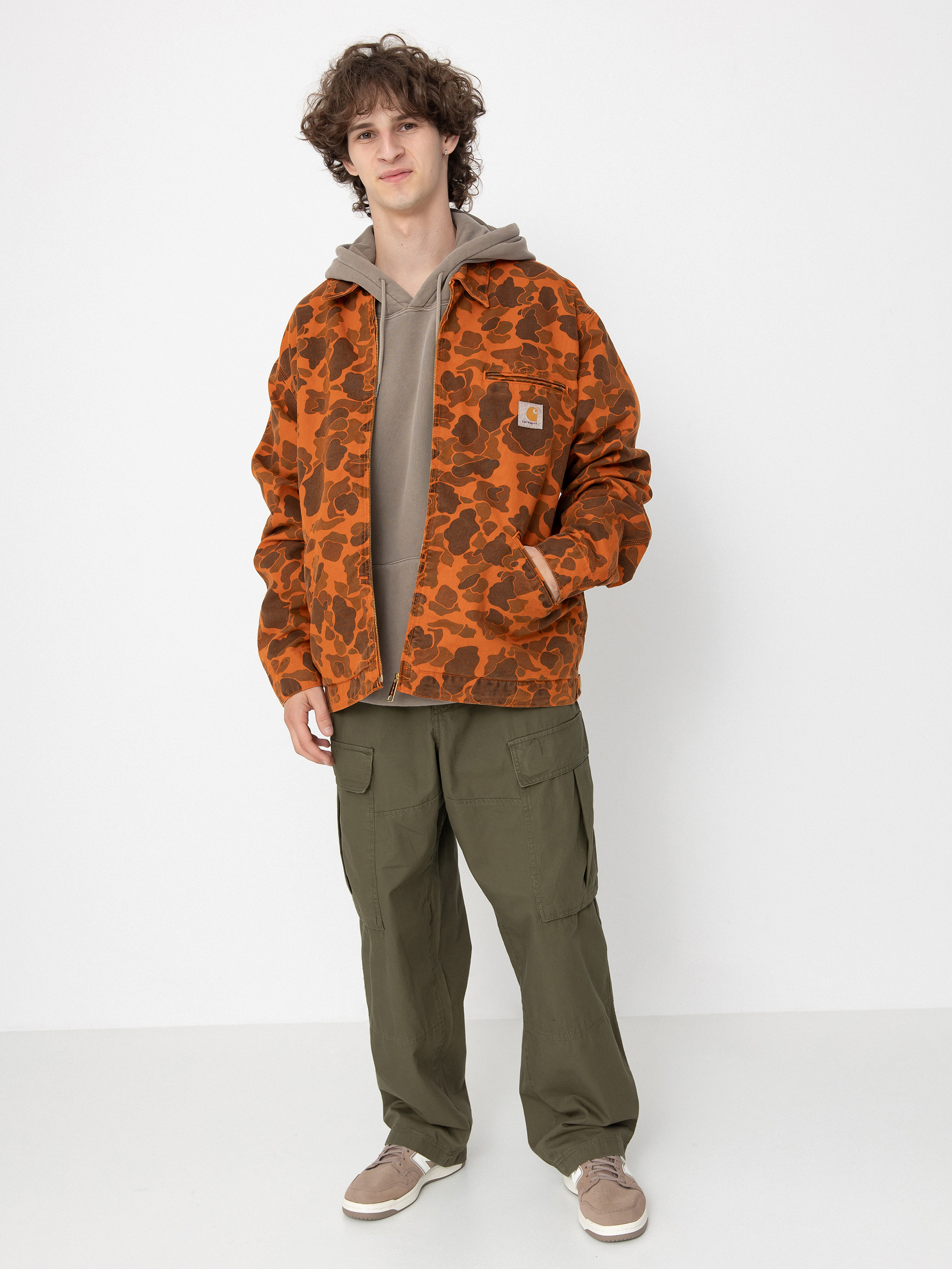 Kurtka Carhartt WIP Duck Detroit - szary (camo duck/green