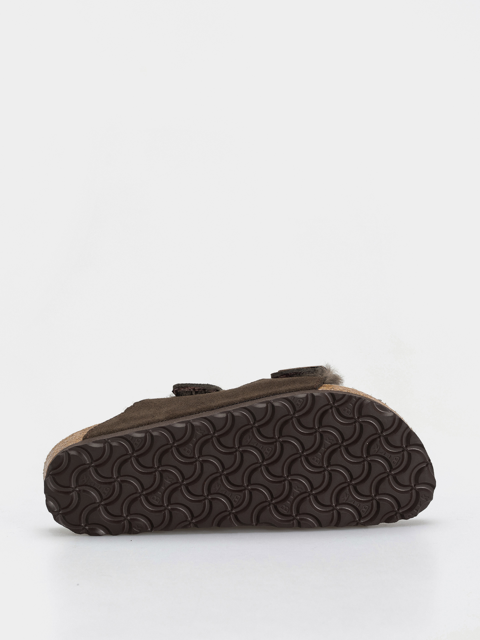 Klapki Birkenstock Arizona Shearling Suede Leather Fur Narrow Wmn (mocha)