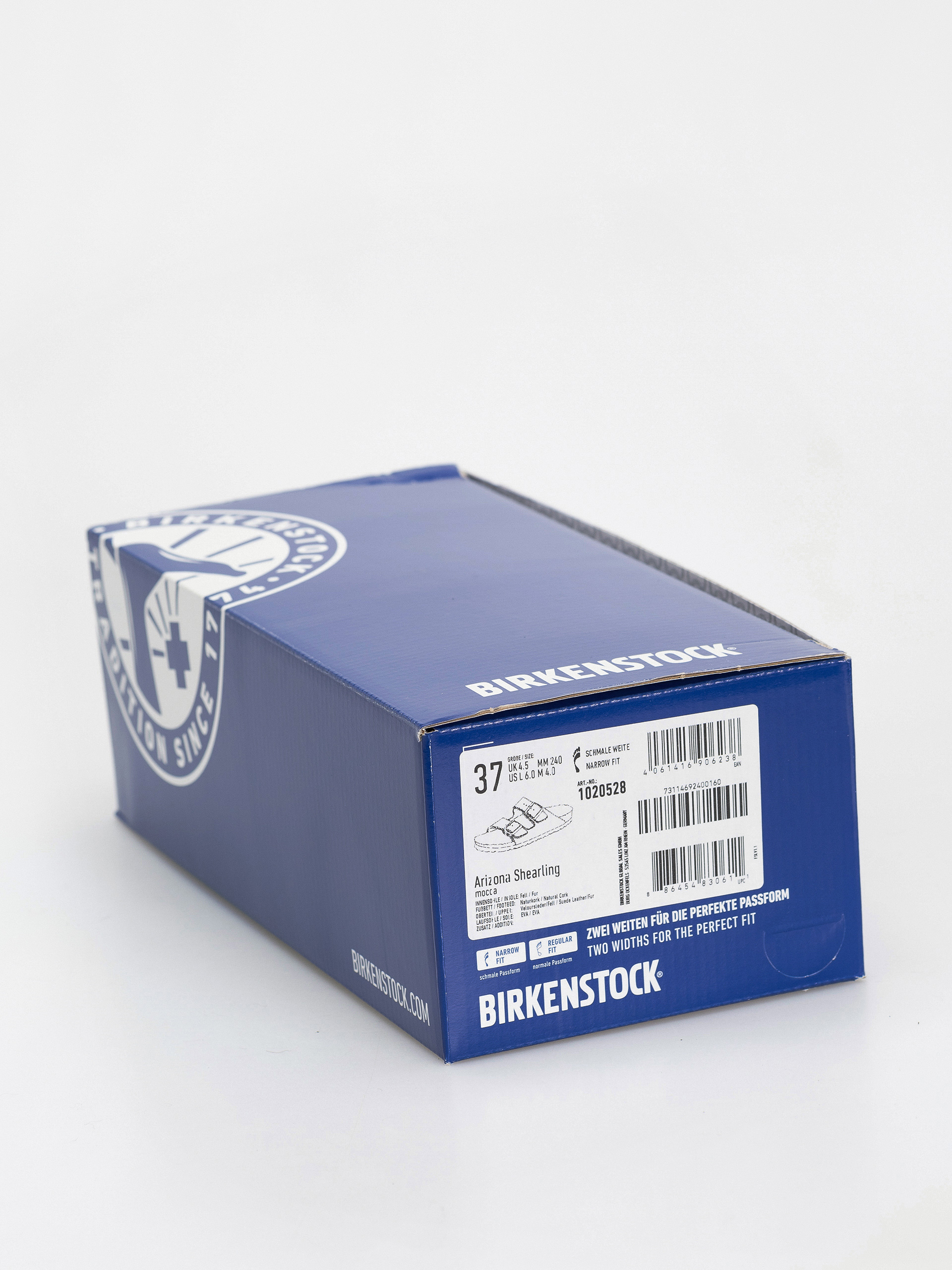 Klapki Birkenstock Arizona Shearling Suede Leather Fur Narrow Wmn (mocha)