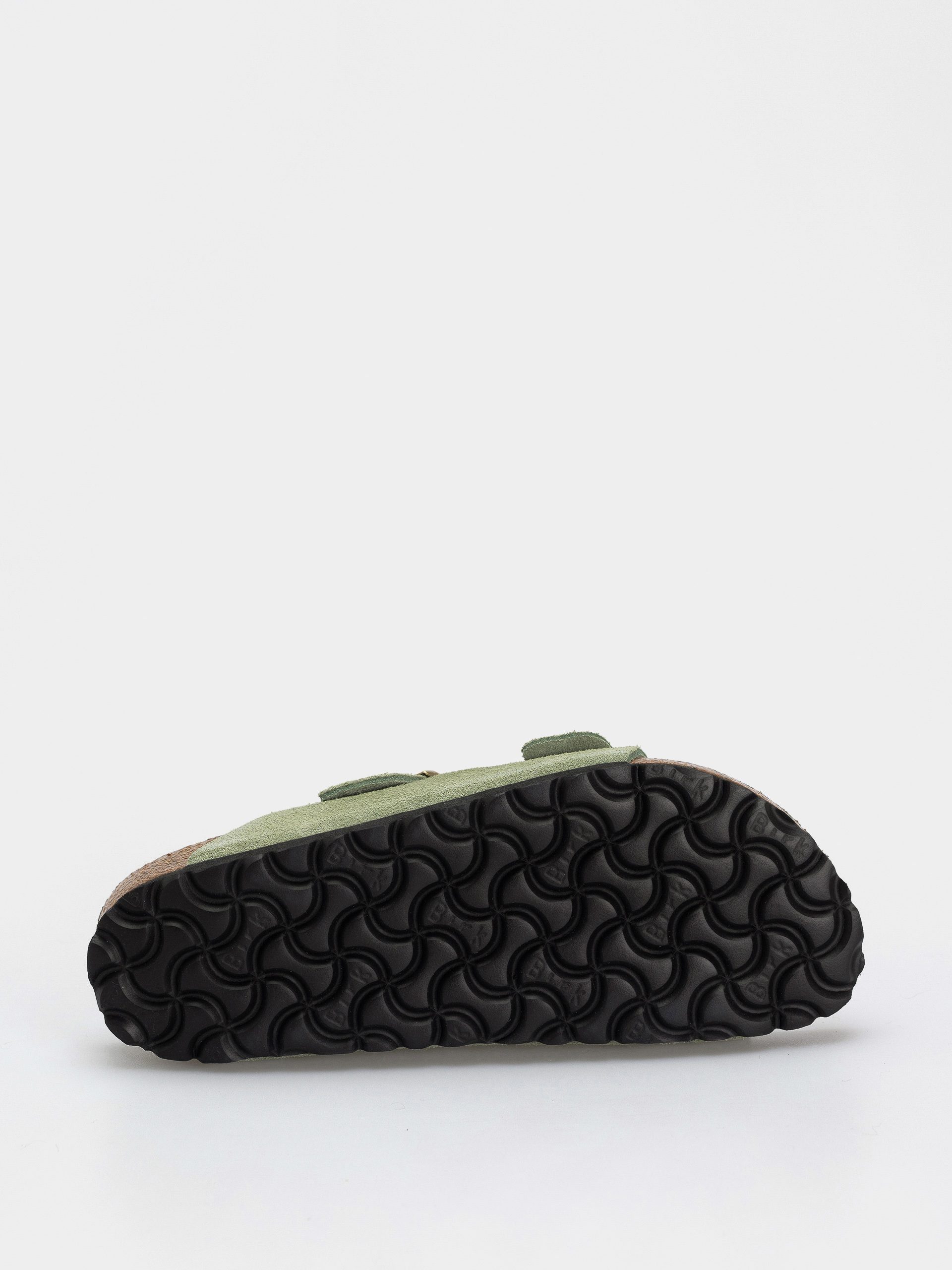 Klapki Birkenstock Arizona Soft Footbed Suede Leather Narrow Wmn (green tea)