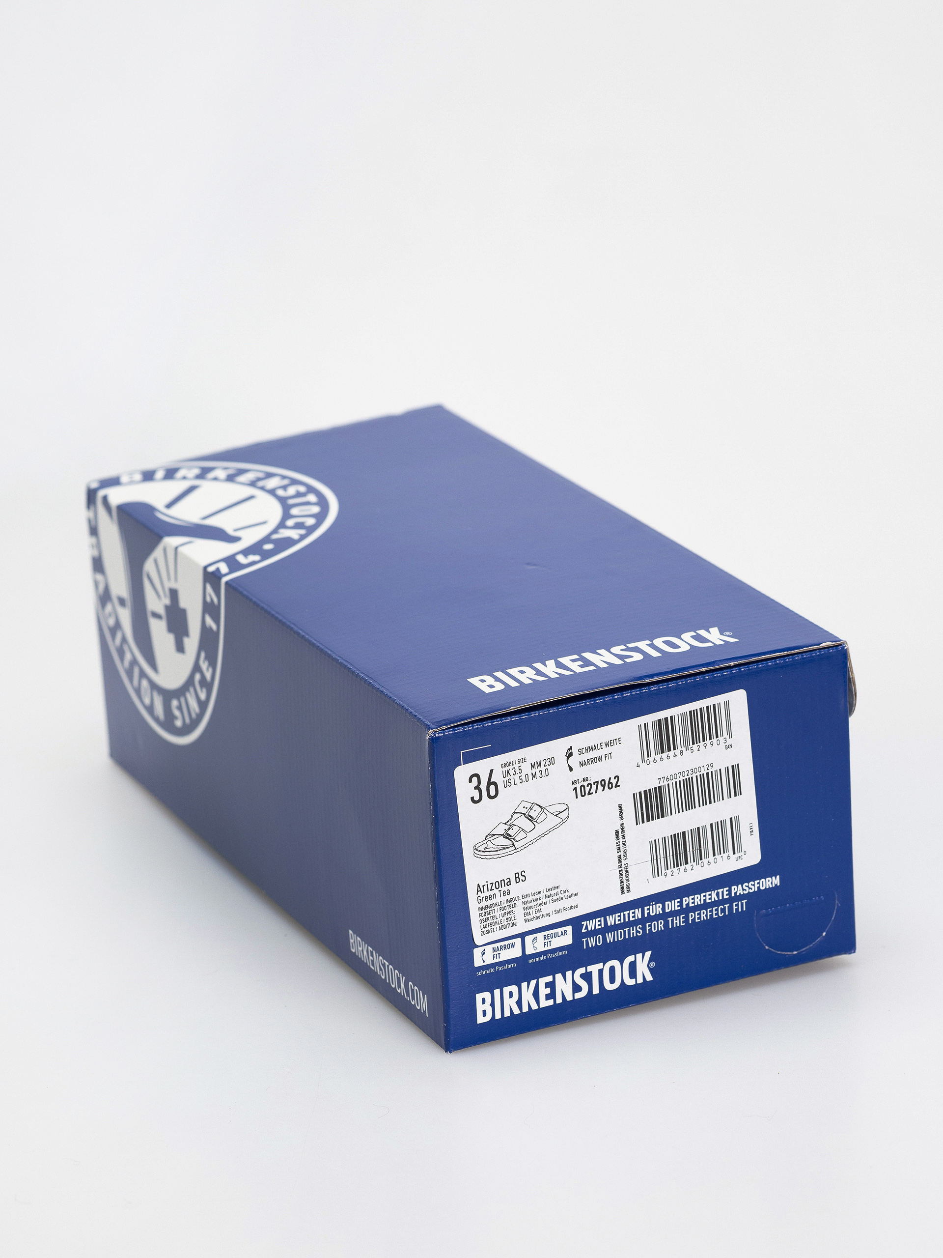 Klapki Birkenstock Arizona Soft Footbed Suede Leather Narrow Wmn (green tea)