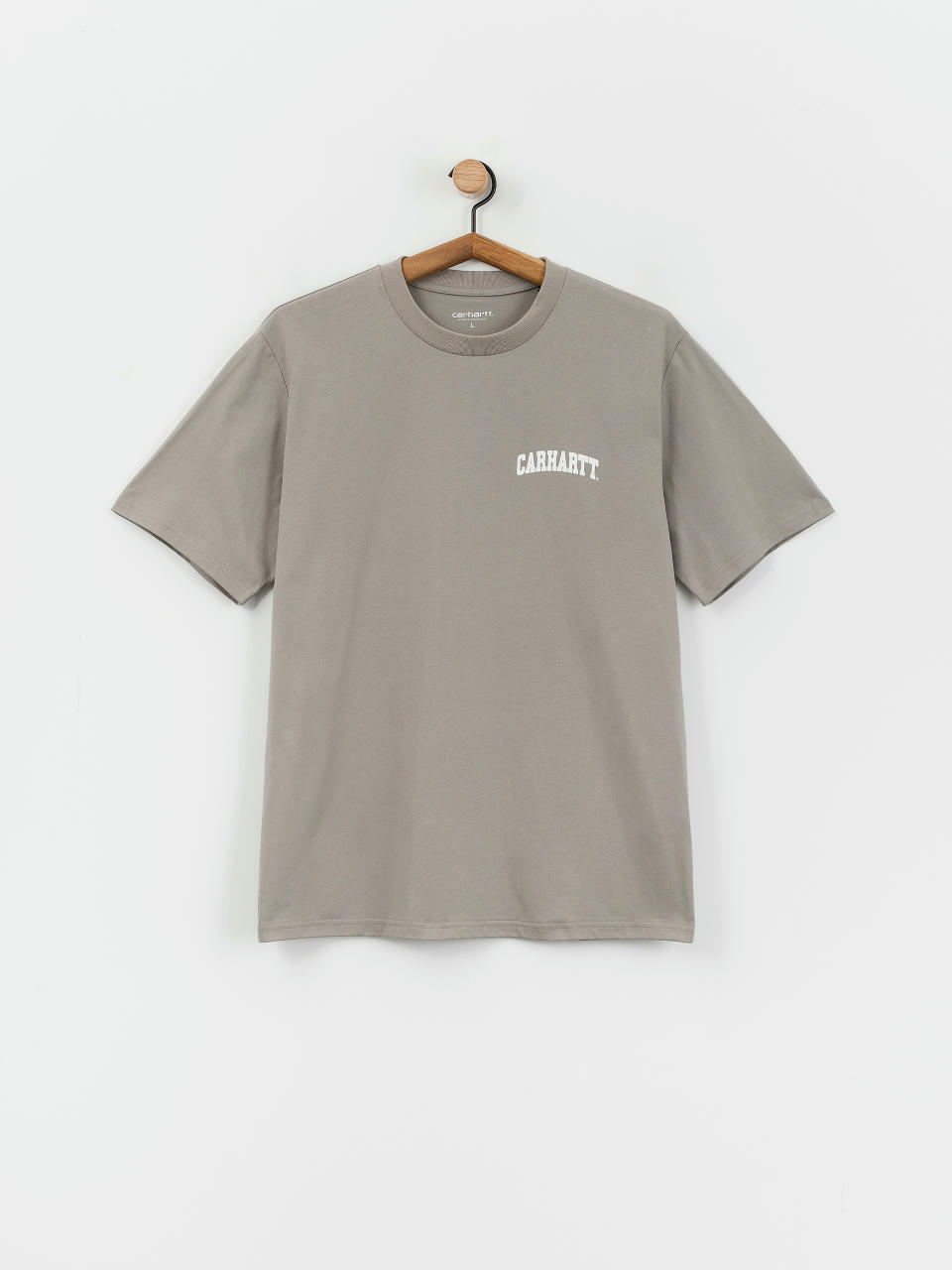 T-shirt Carhartt WIP University Script (misty grey/white)