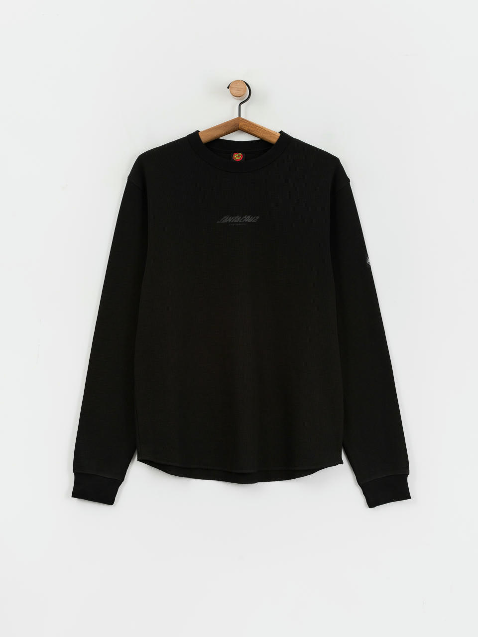 Longsleeve Santa Cruz Flame Strip Waffle (black)