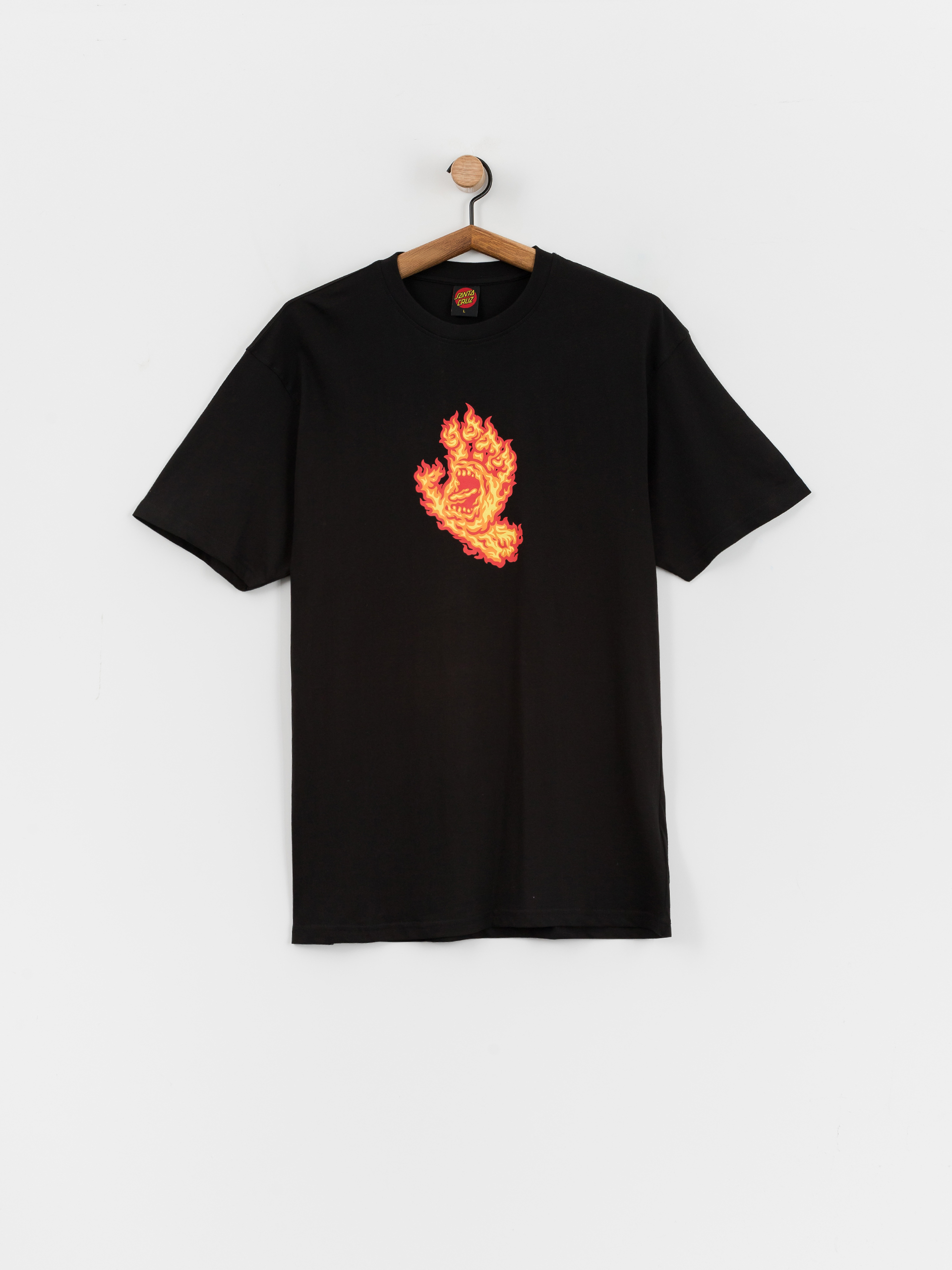 T-shirt Santa Cruz Flame Hand (black)