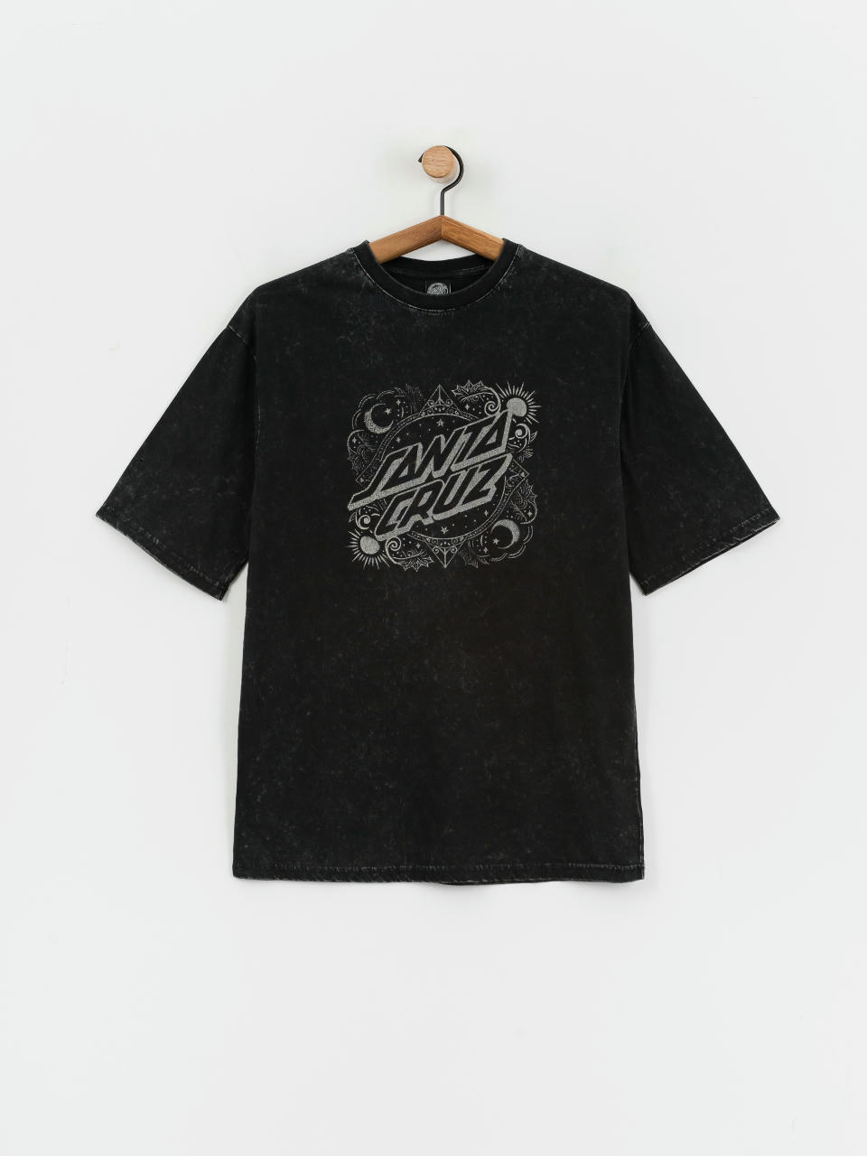 T-shirt Santa Cruz Ornate Dot Front Oversized Wmn (black acid wash)