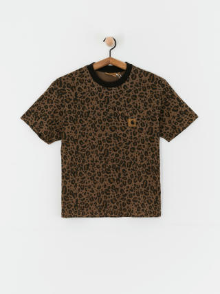 T-shirt Carhartt WIP Leo Pocket Wmn (camo leo/tamarind)