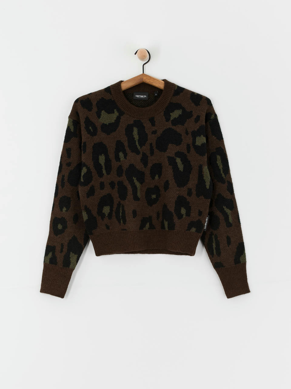 Sweter Carhartt WIP Merton Wmn (camo leo jacquard/tamarind)