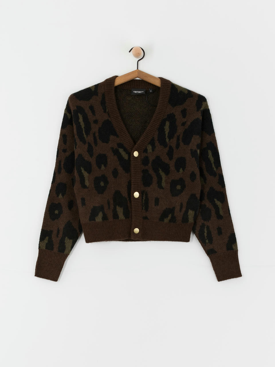 Sweter Carhartt WIP Merton Cardigan Wmn (camo leo jacquard/tamarind)