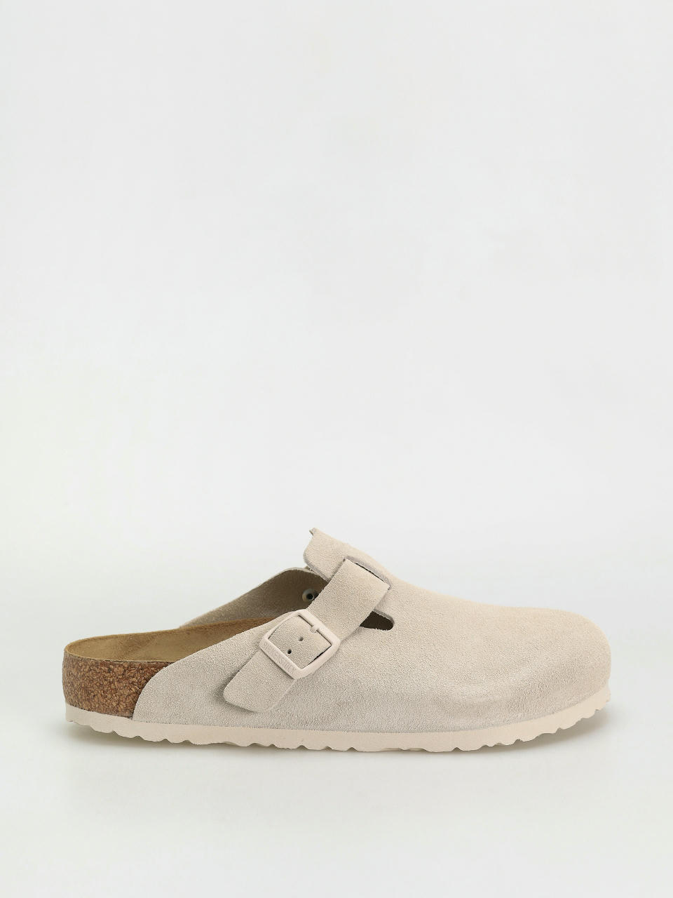 Klapki Birkenstock Boston Suede Leather Regular (antique white)