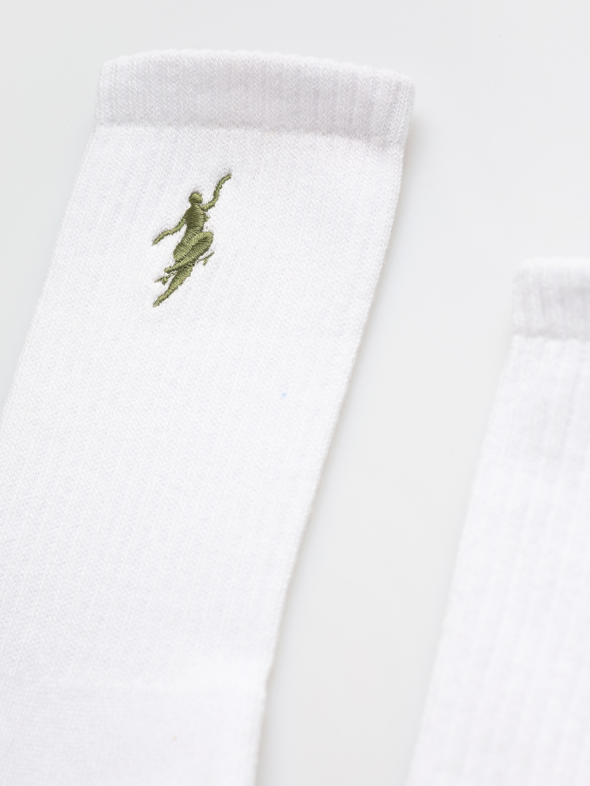 Skarpetki Polar Skate No Comply (white/army green)