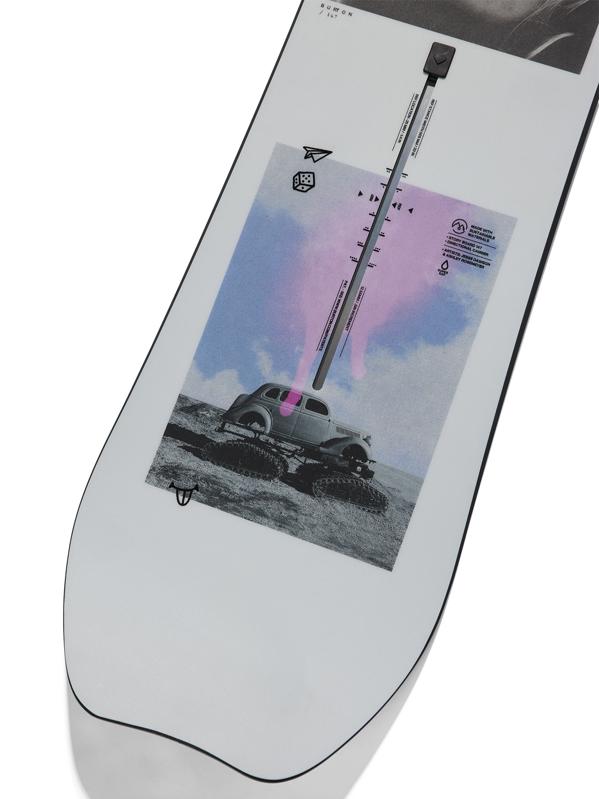Deska snowboardowa Burton Story Board Wmn - biały, wielobarwny