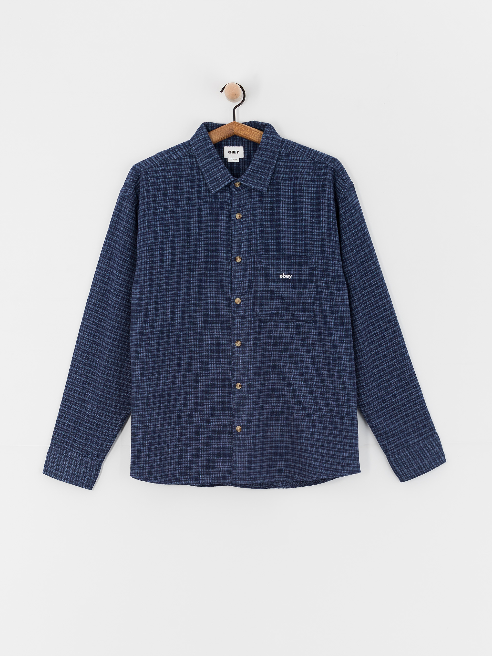 Koszula OBEY Bigwig Knox (academy navy multi)