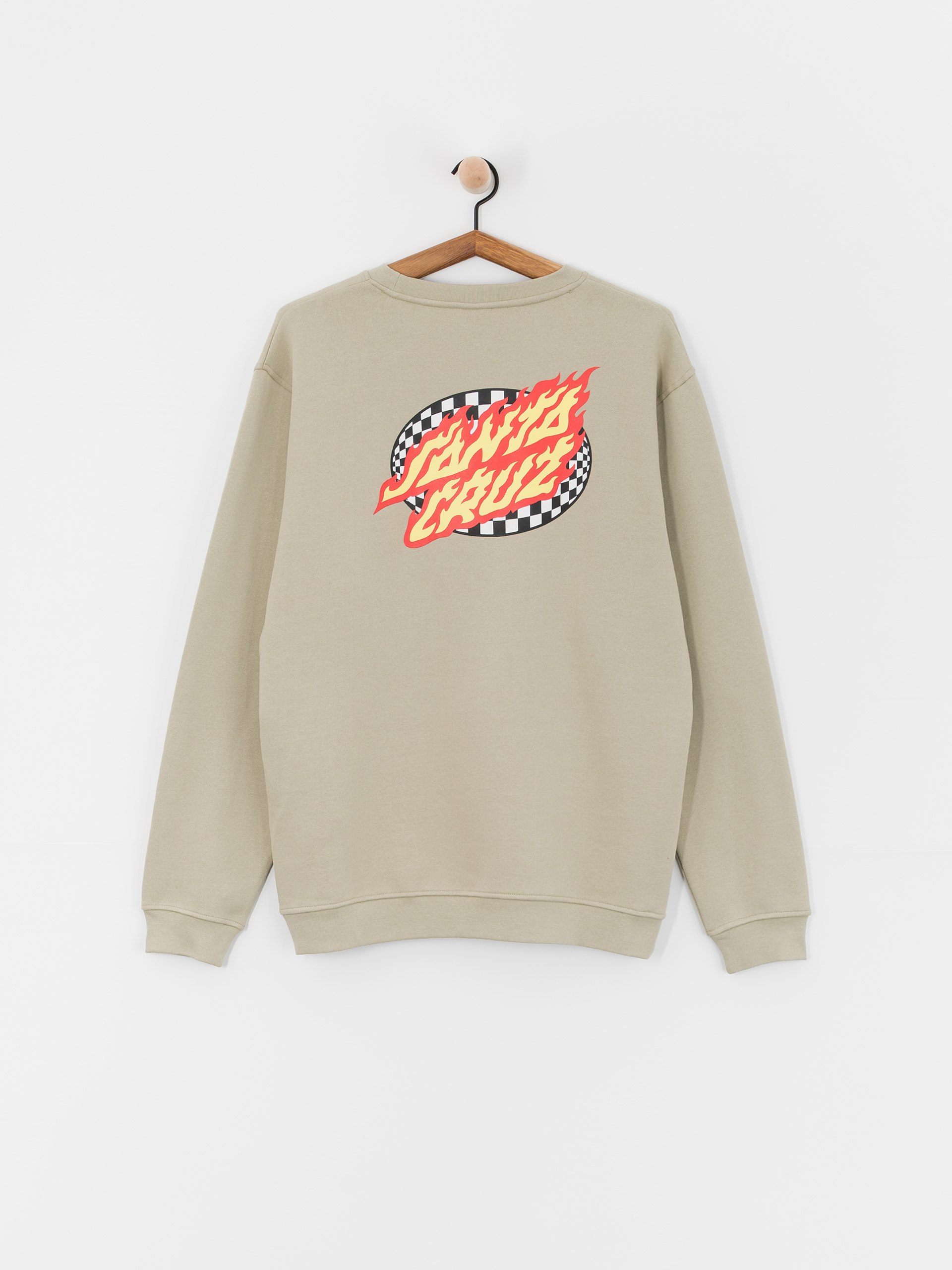 Bluza Santa Cruz Oval Check Flame (stone grey)