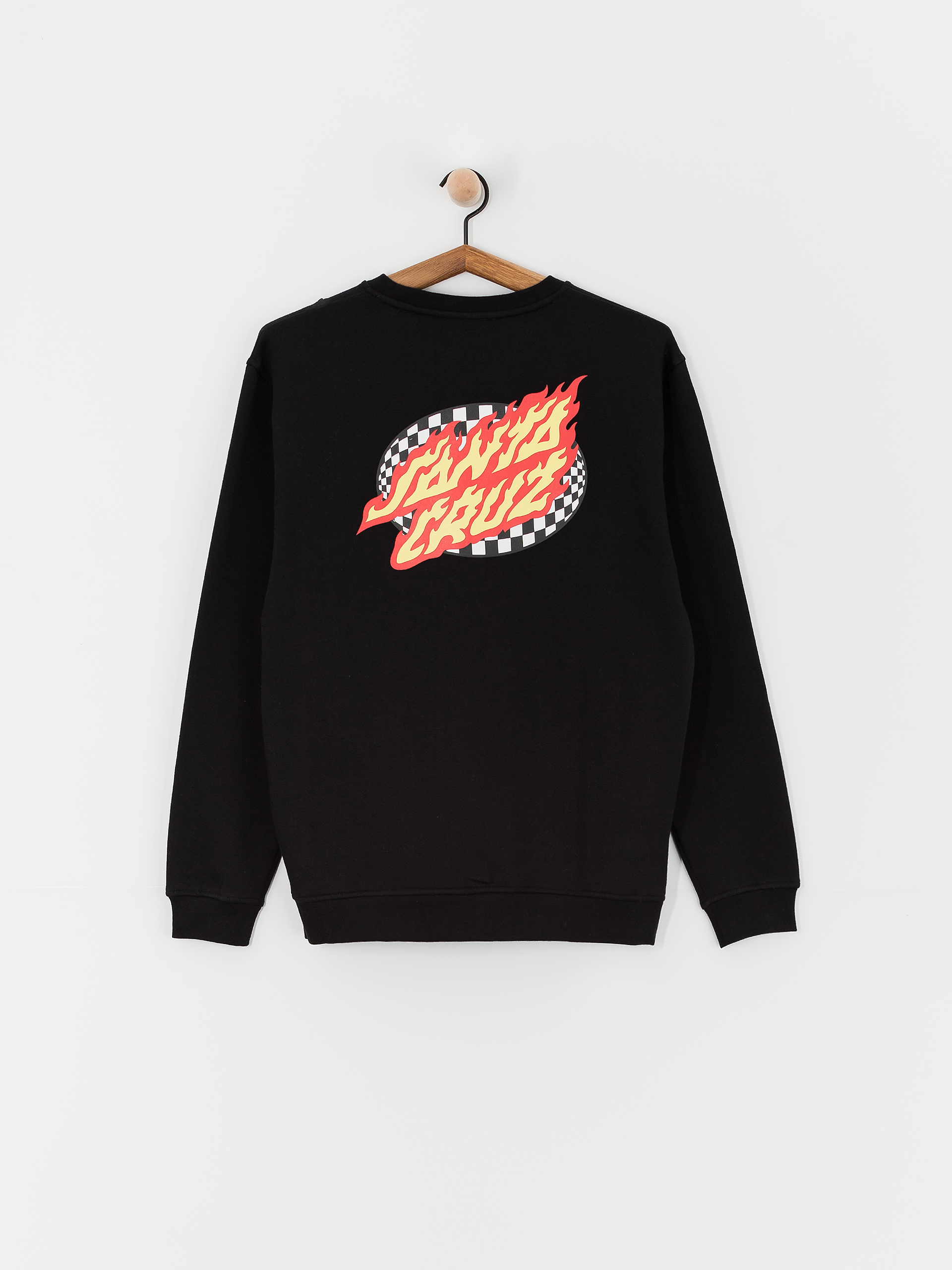 Bluza Santa Cruz Oval Check Flame (black)