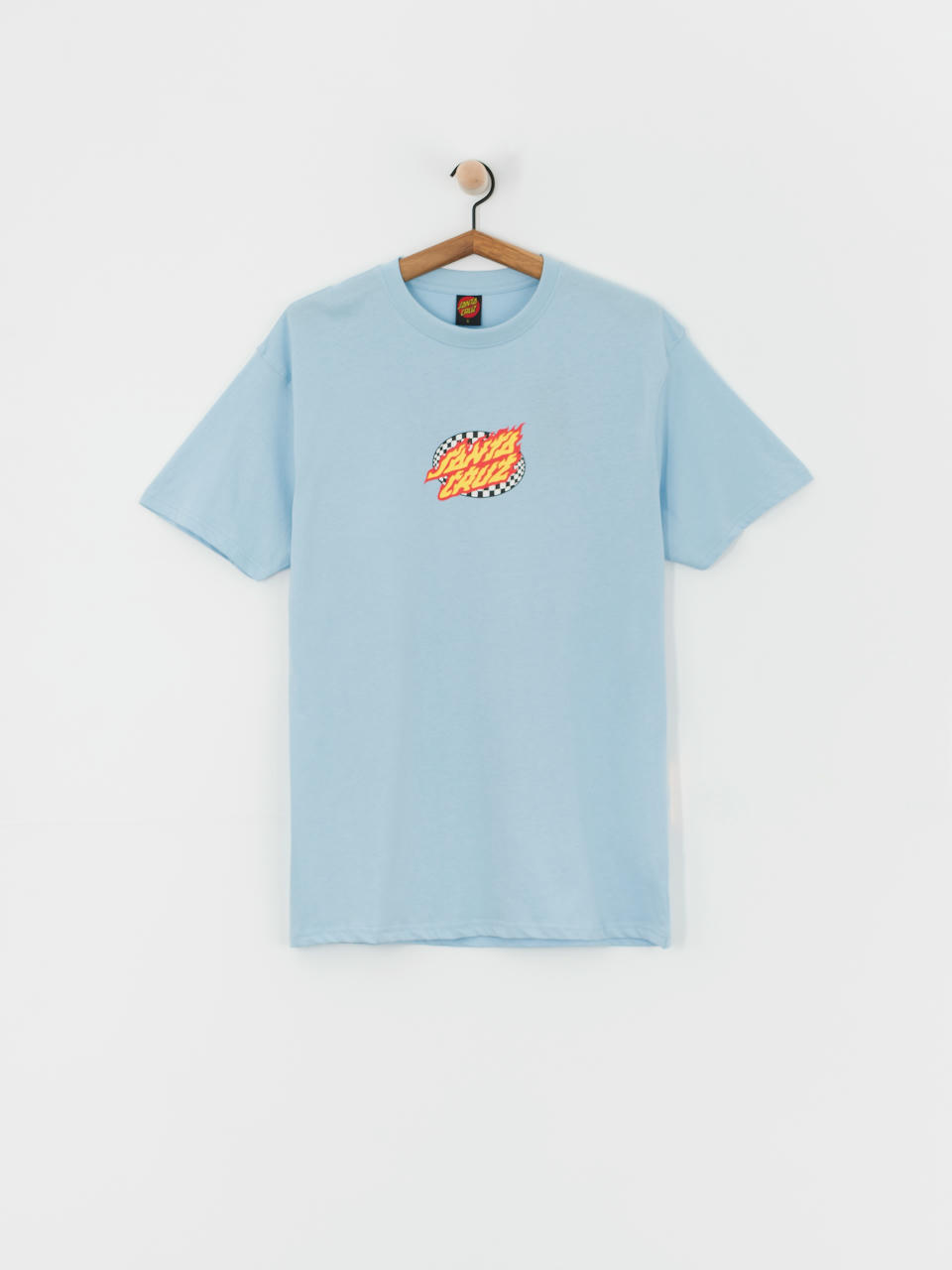 T-shirt Santa Cruz Oval Check Flame Front (crystal blue)