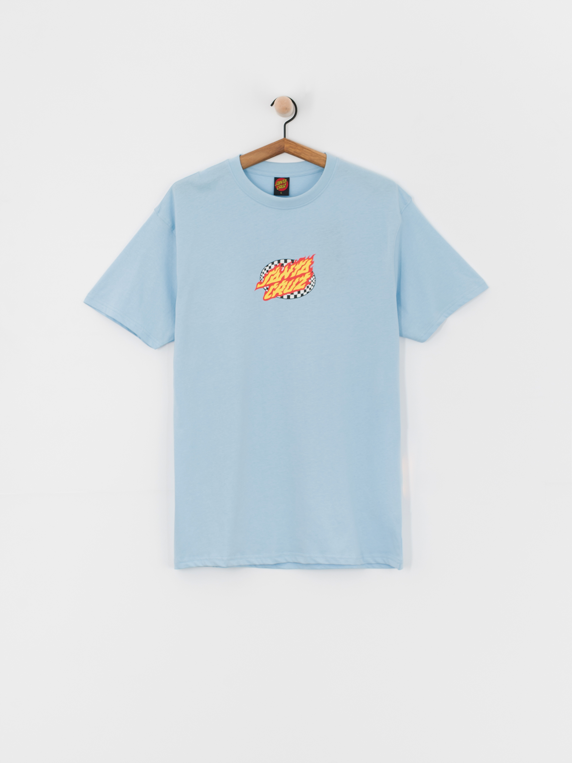 T-shirt Santa Cruz Oval Check Flame Front (crystal blue)