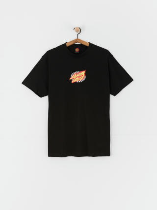 T-shirt Santa Cruz Oval Check Flame Front (black)