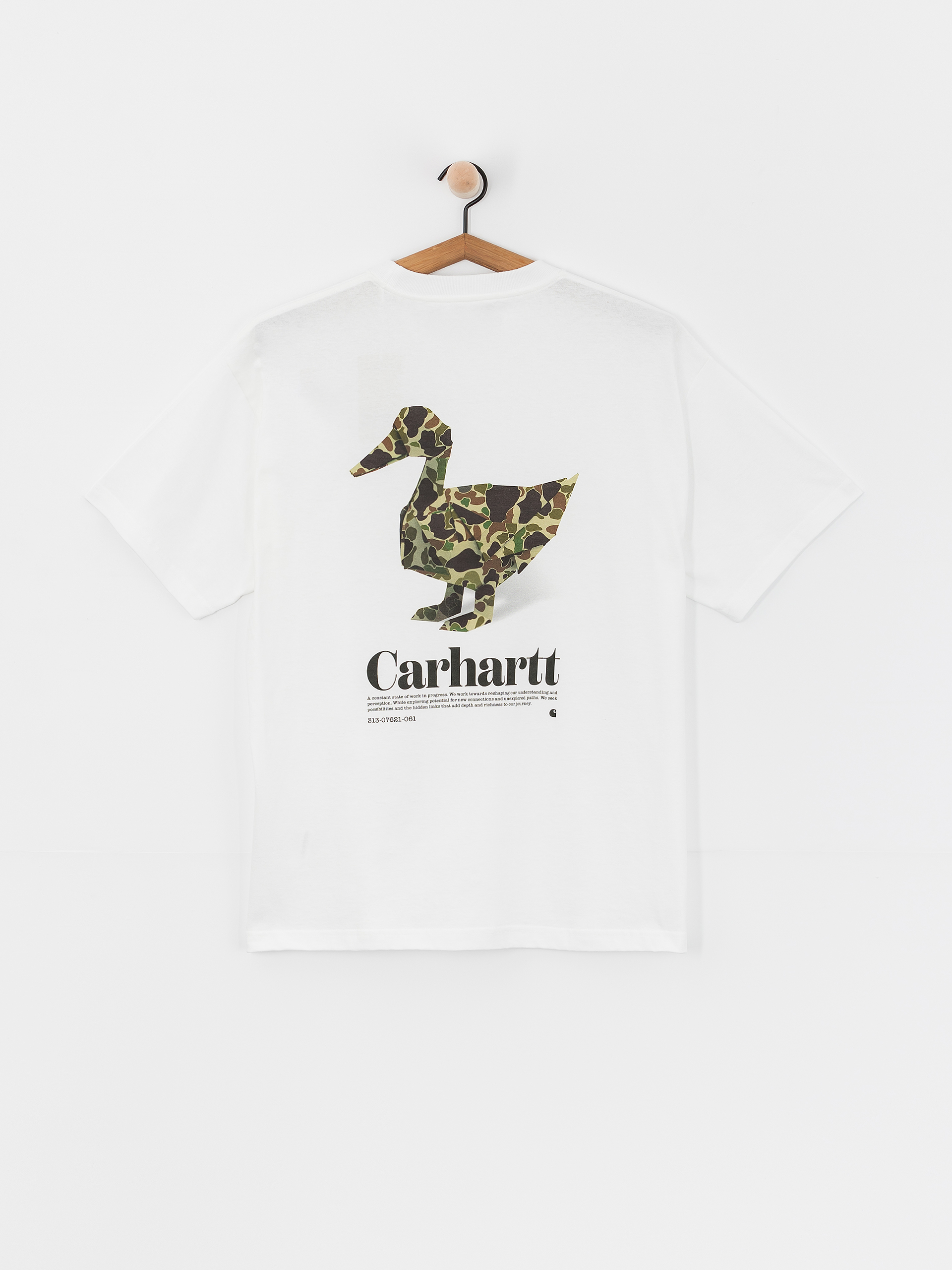 T-shirt Carhartt WIP Fold Duck biały (white)