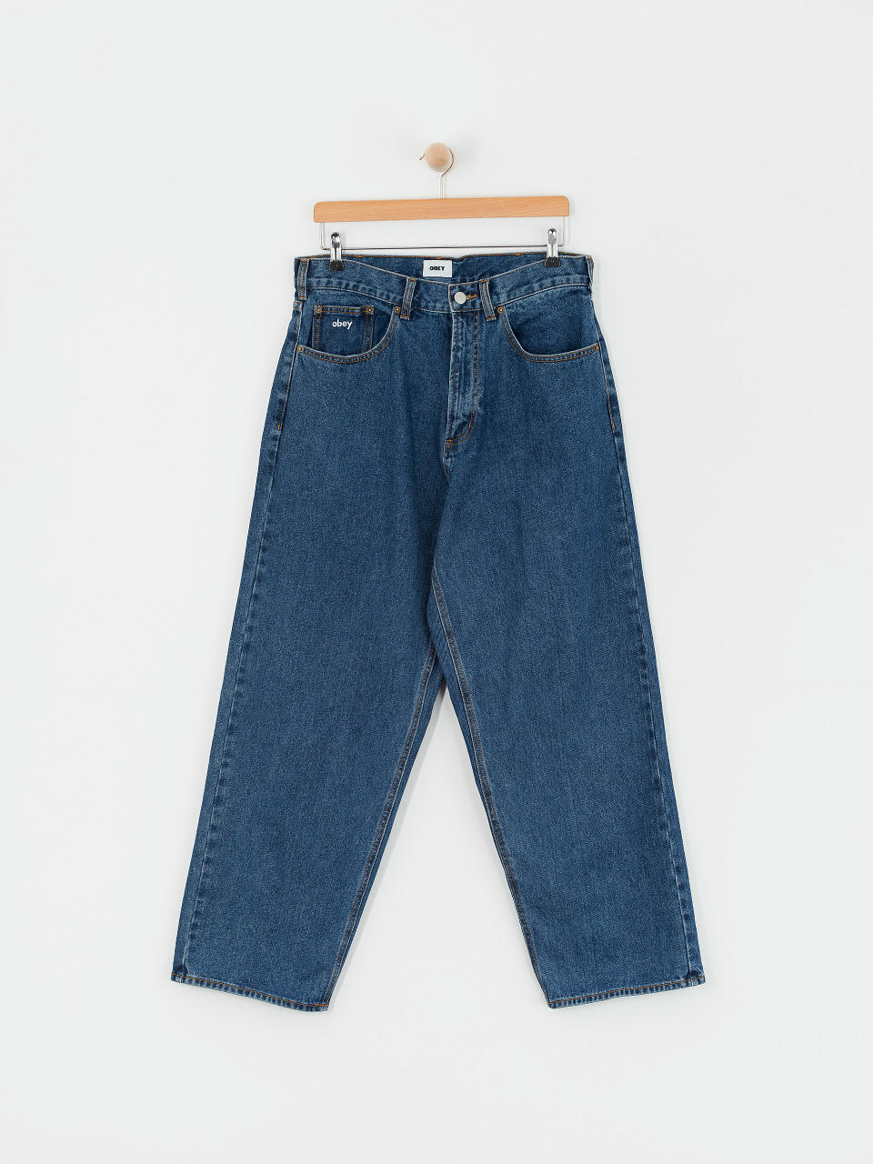 Spodnie OBEY Bigwig Baggy Denim (stone wash indigo)