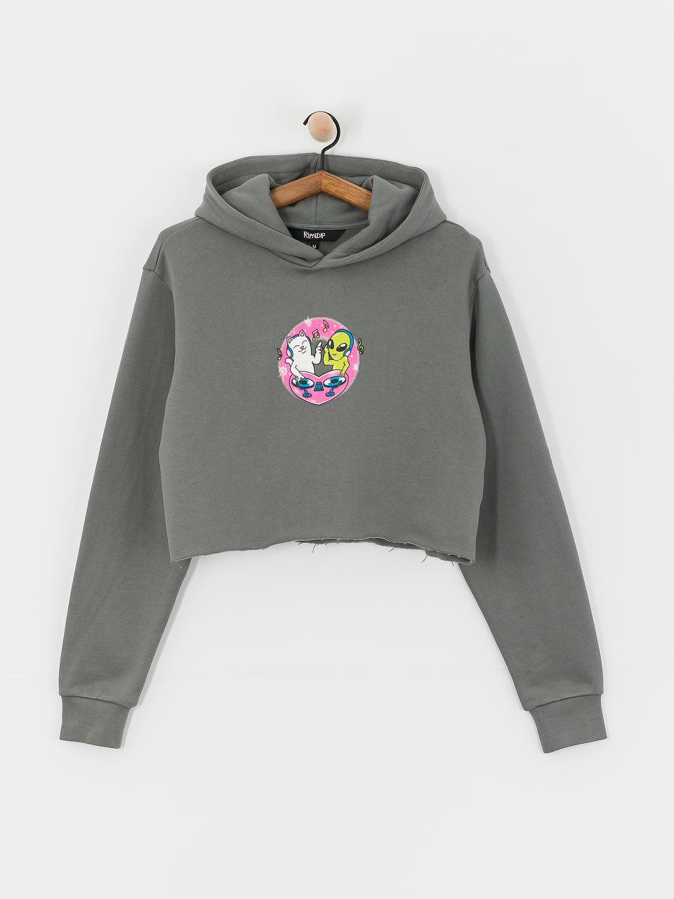 Bluza z kapturem RipNDip Love Is Ripndip Cropped HD Wmn (charcoal)