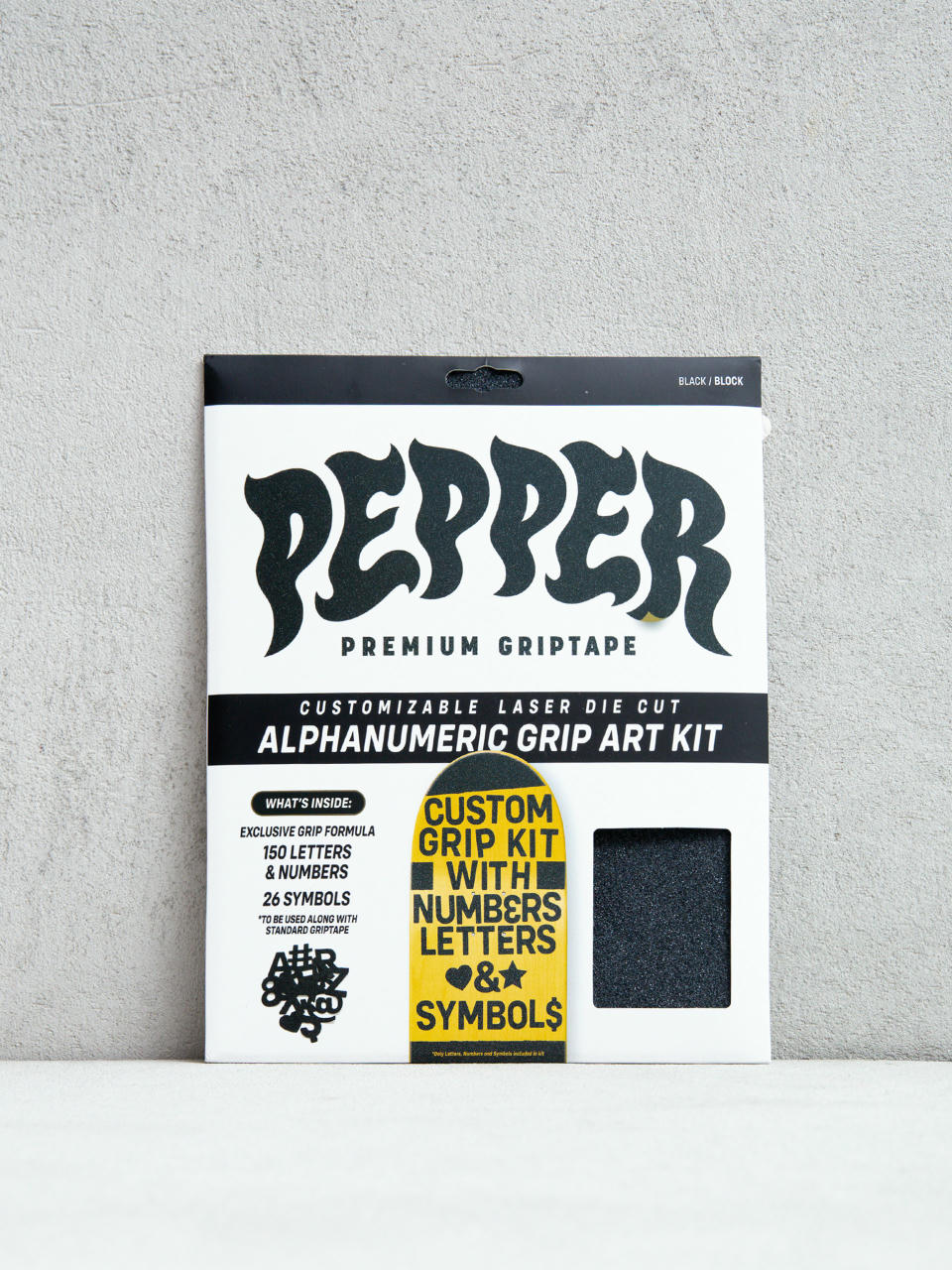 Papier Pepper_Griptape Alphanumeric (black)