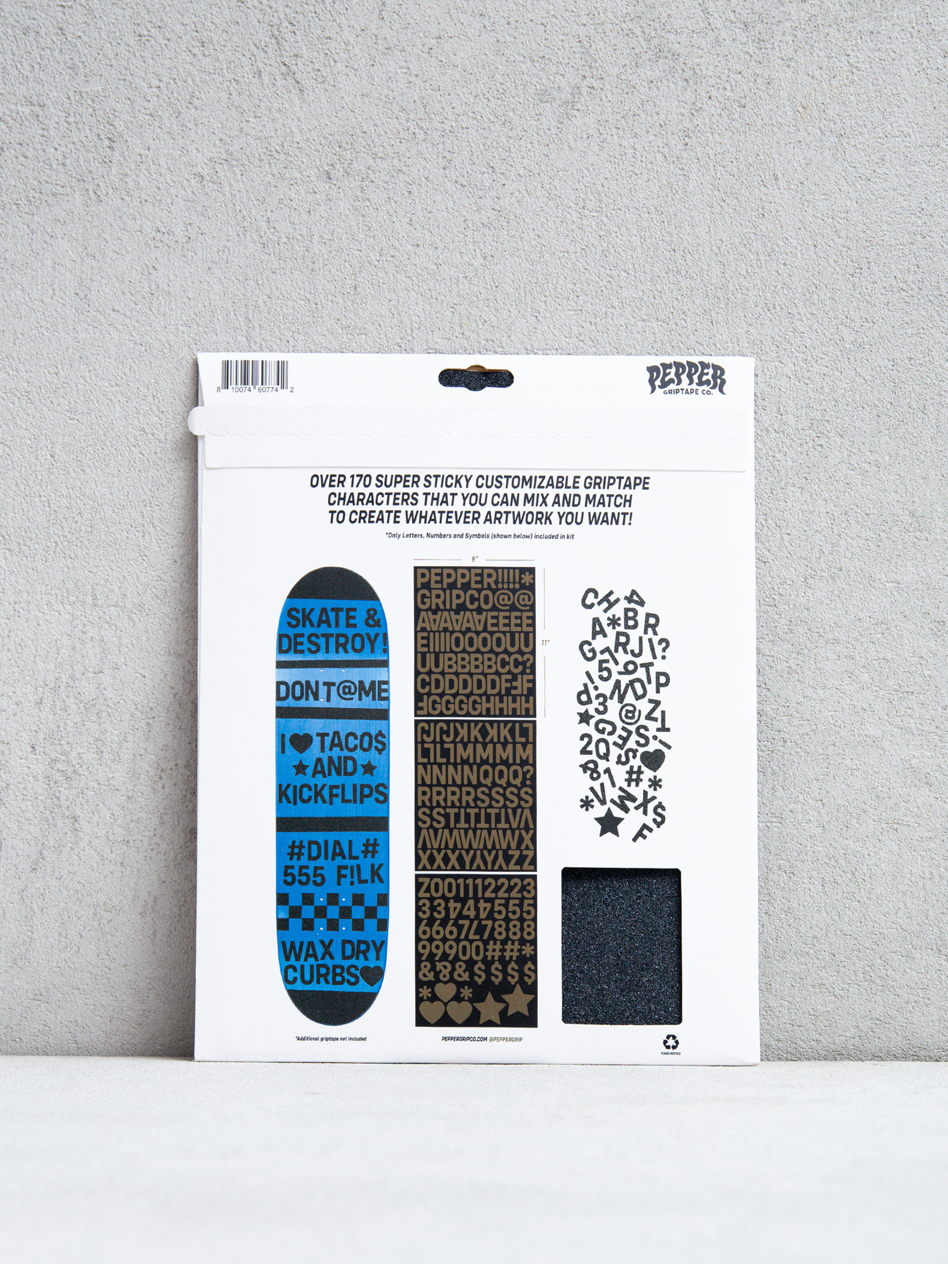 Papier Pepper_Griptape Alphanumeric (black)