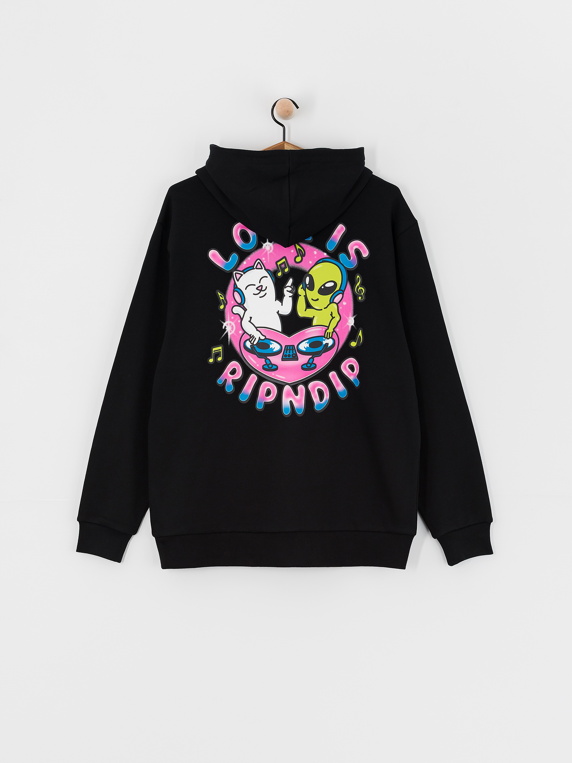 Bluza z kapturem RipNDip Love Is Ripndip HD (black)