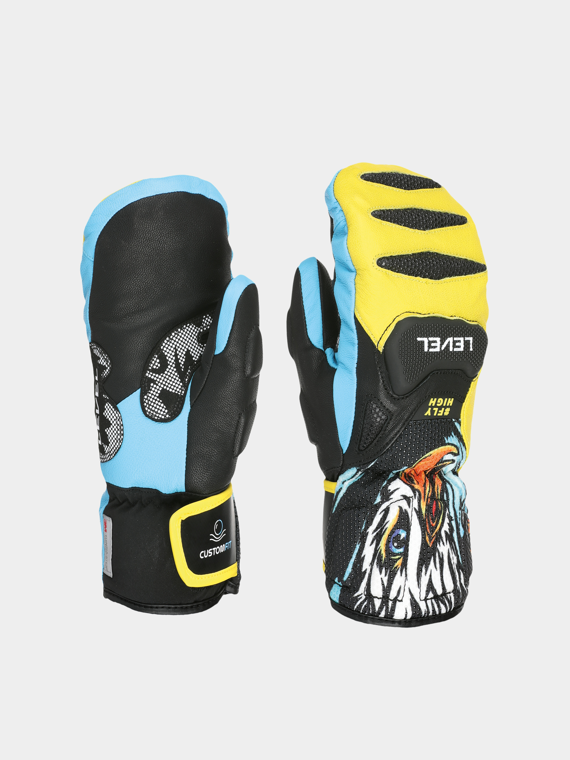 Ru0119kawice Level Sq Jr Cf Mitt JR (yellow blue)