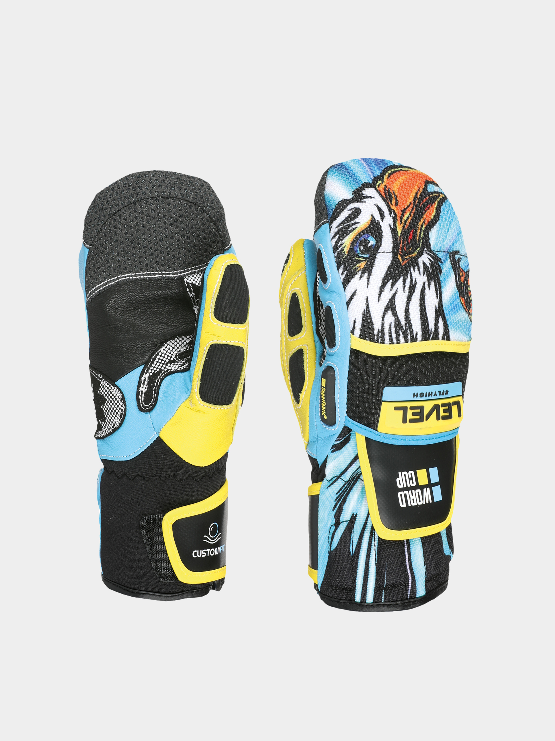 Ru0119kawice Level Worldcup Jr Cf Mitt JR (yellow blue)