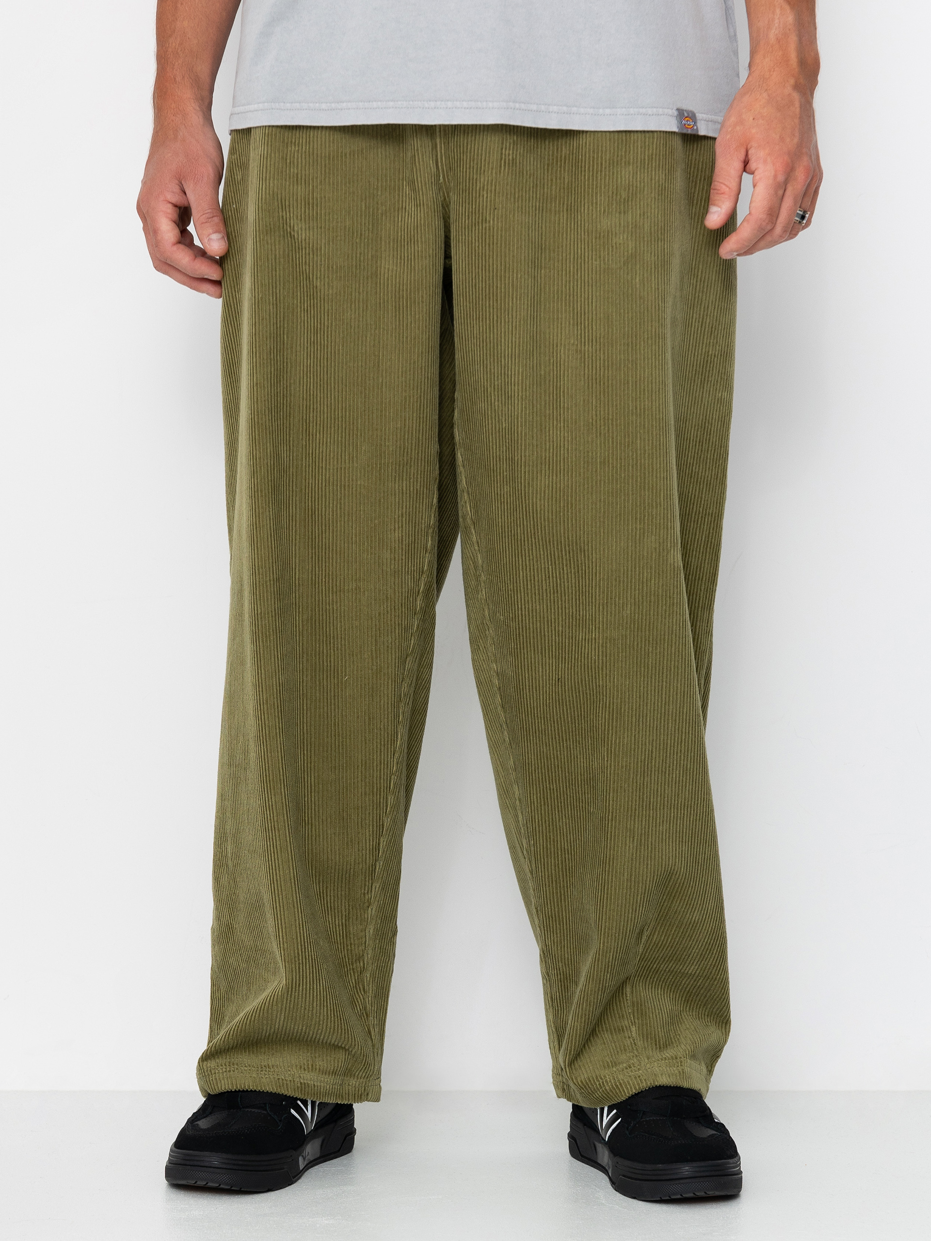 Spodnie Poetic Collective Ballon (olive green corduroy)
