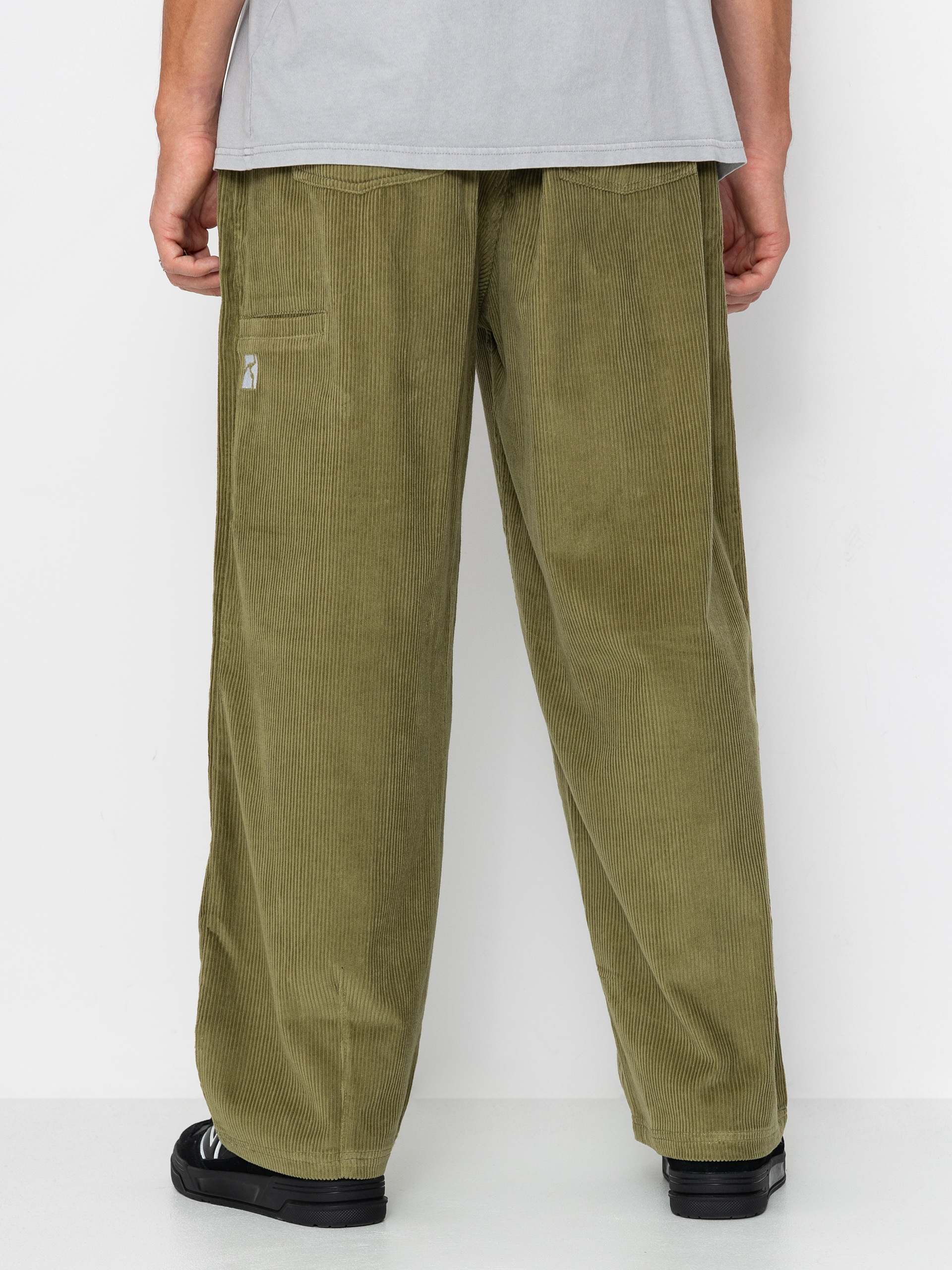 Spodnie Poetic Collective Ballon (olive green corduroy)