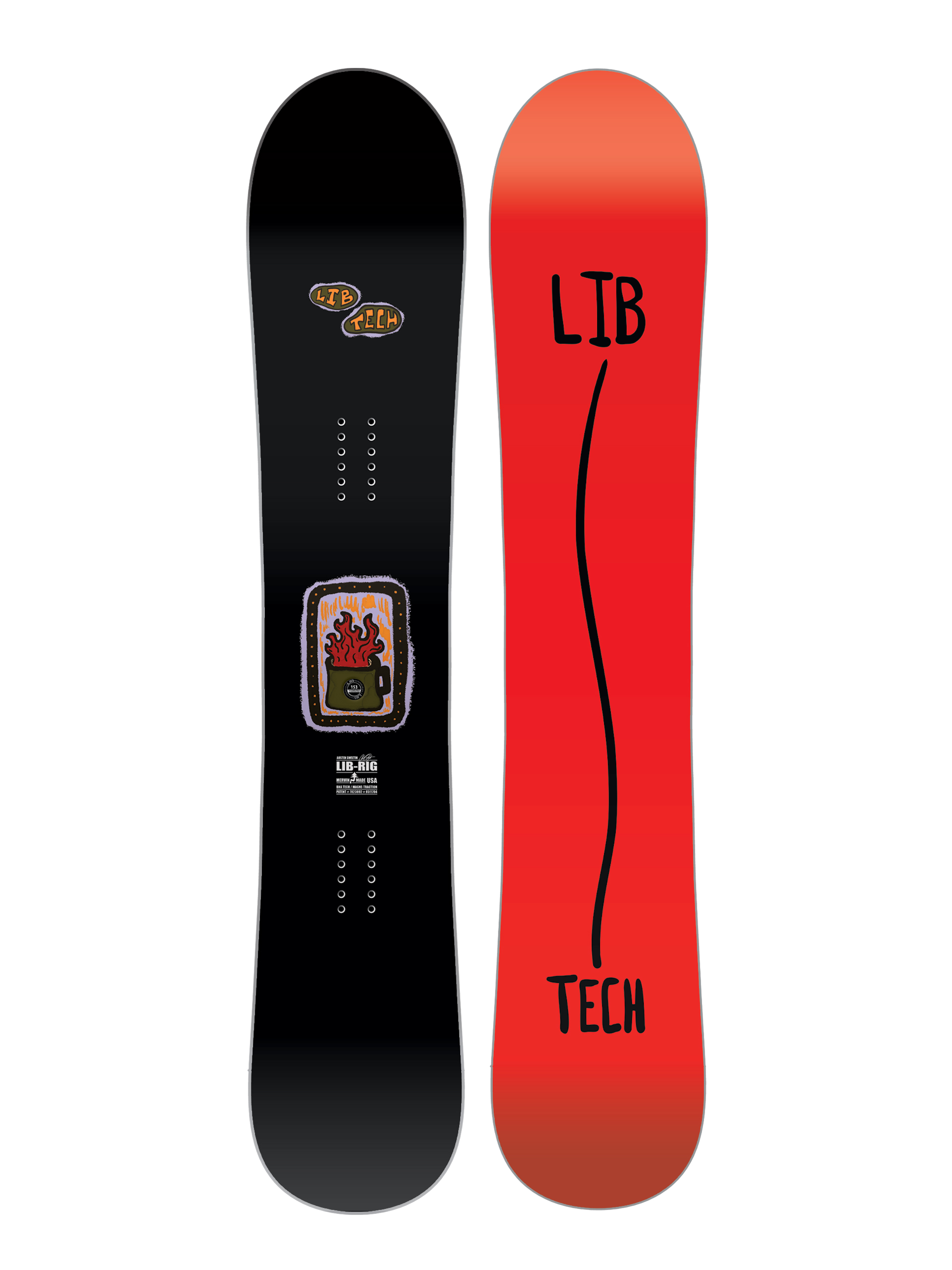 Męska Deska snowboardowa Lib Tech Lib Rig (red)