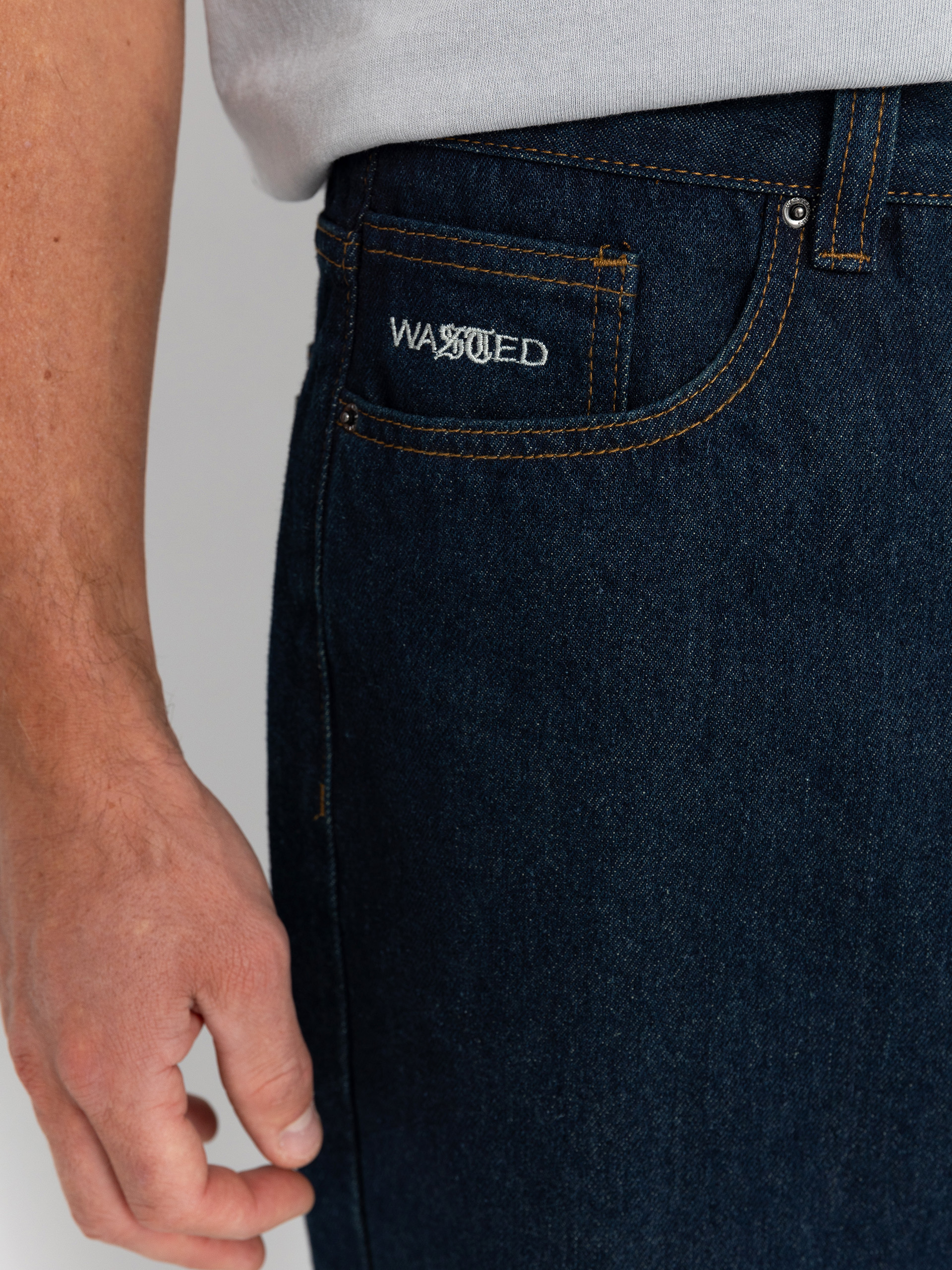 Spodnie Wasted Paris Signature Casper (raw blue)