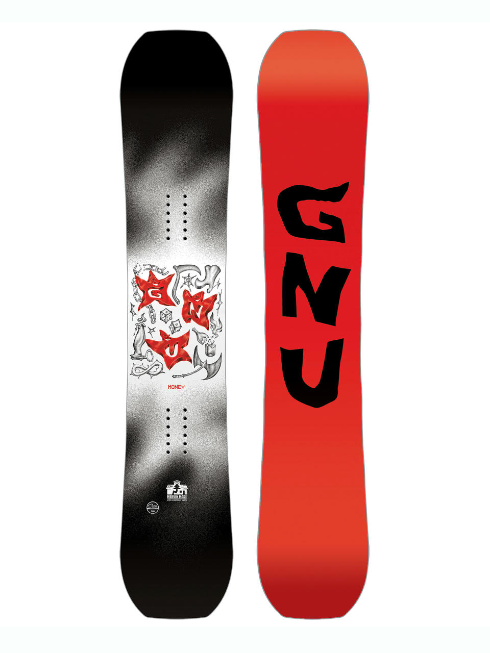 Męska Deska snowboardowa Gnu Money (red)