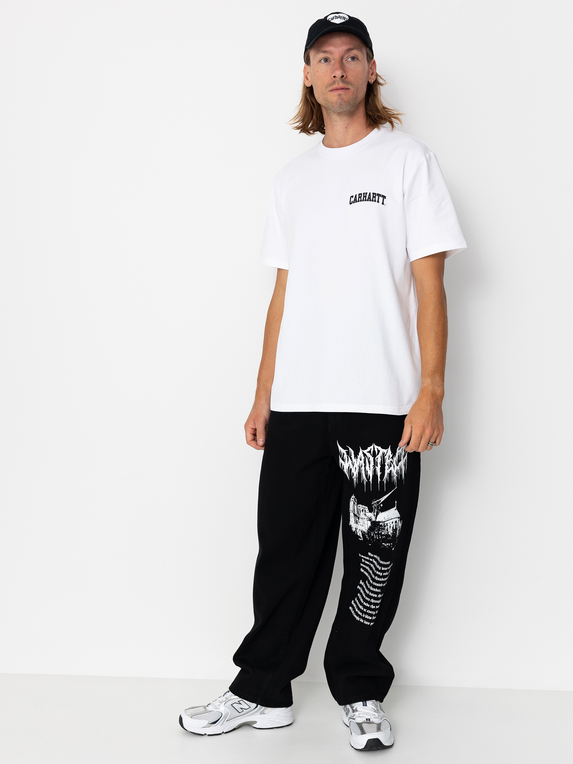 T-shirt Carhartt WIP University Script - biały (white/black)