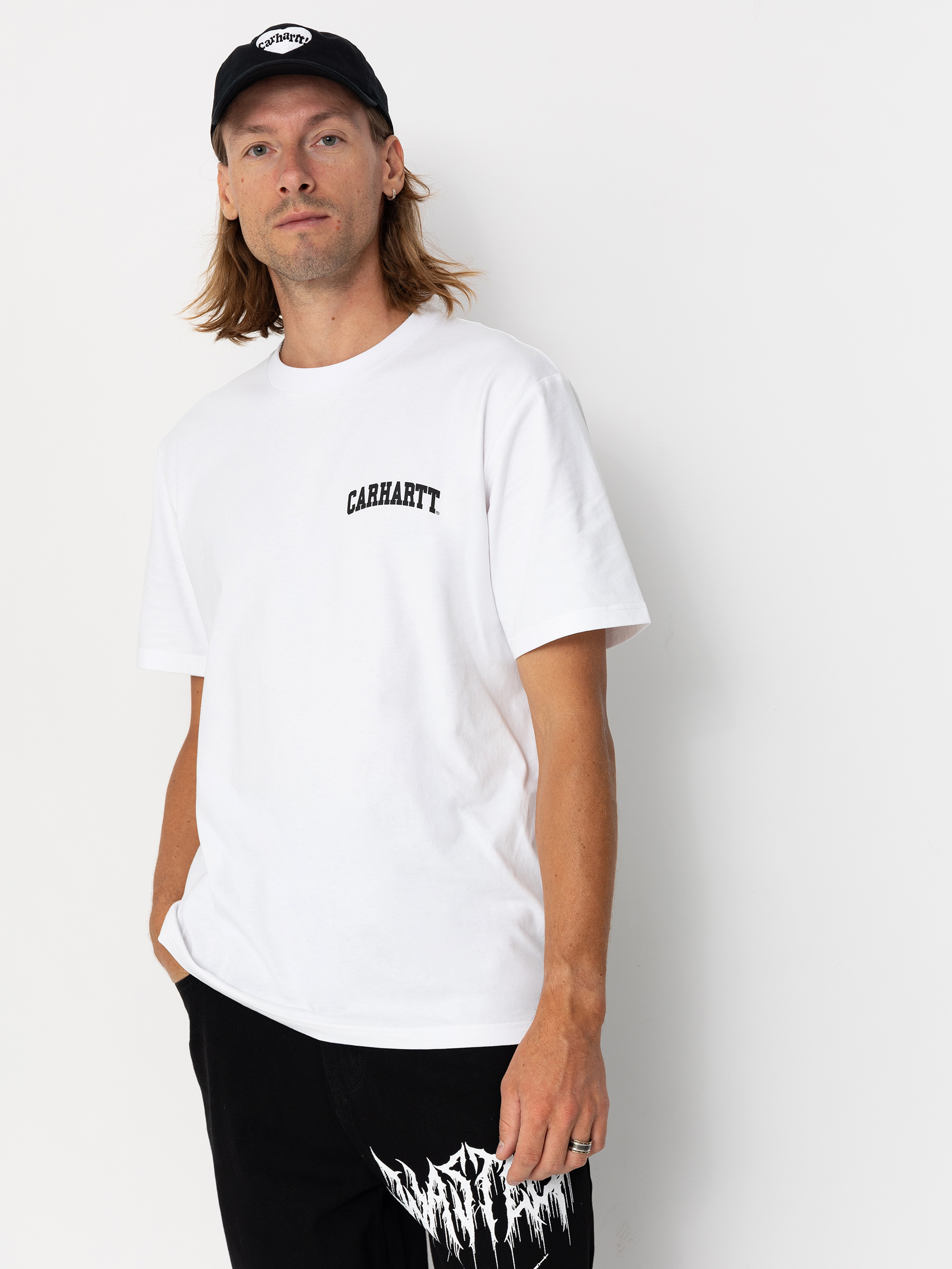 T-shirt Carhartt WIP University Script (white/black)