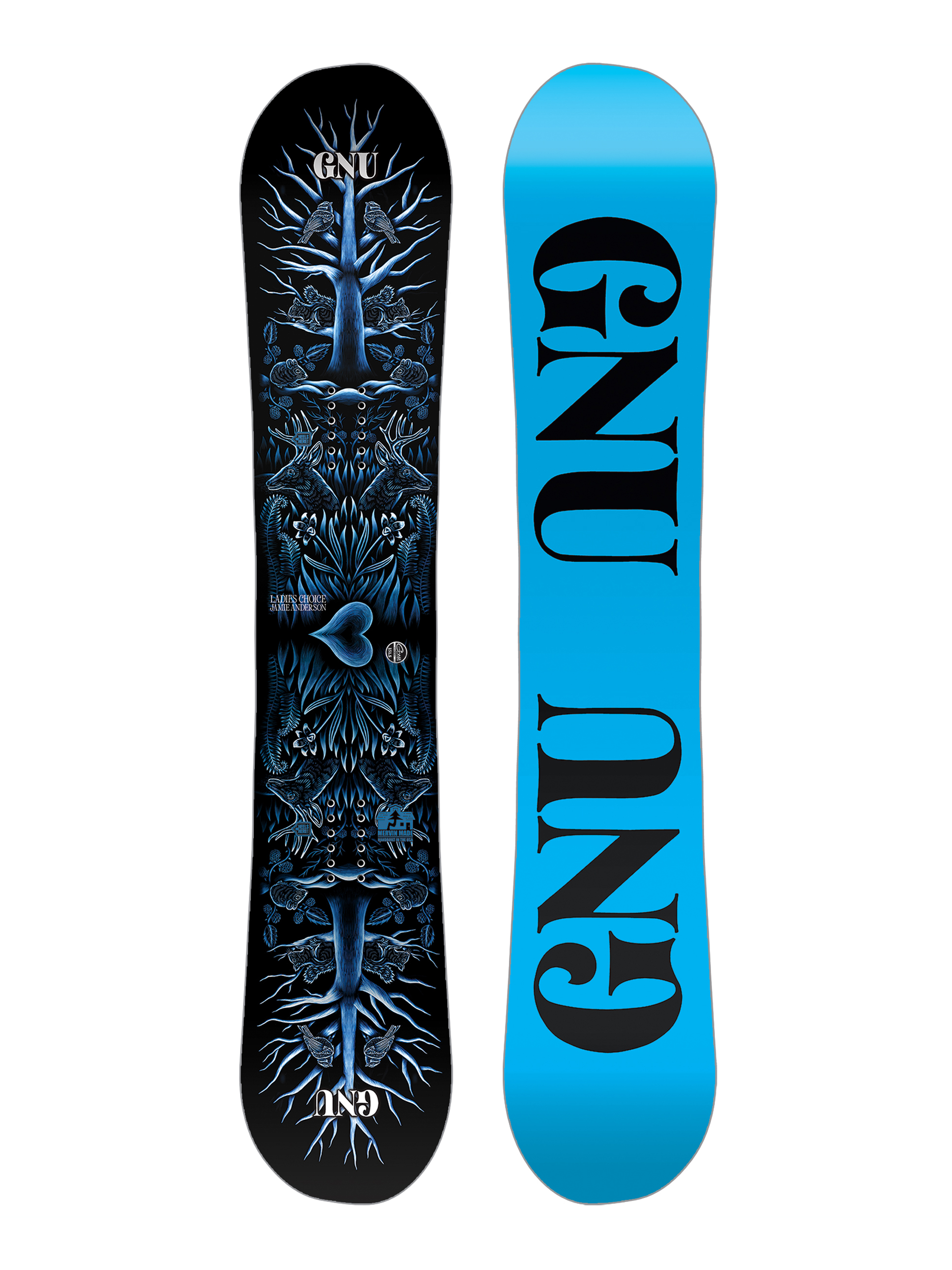 Deska snowboardowa Gnu Riders Choice 154,5 - niebieski (ast)