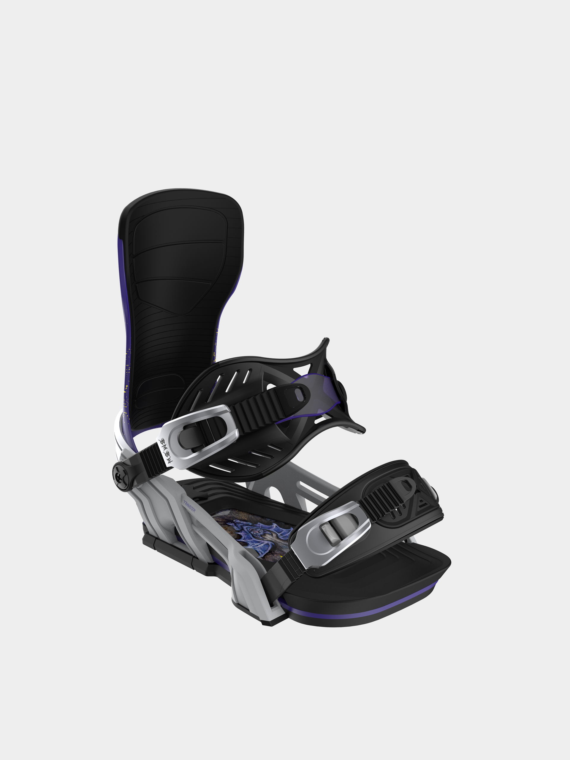 Wiązania snowboardowe Bent Metal Transfer (grey/purple)