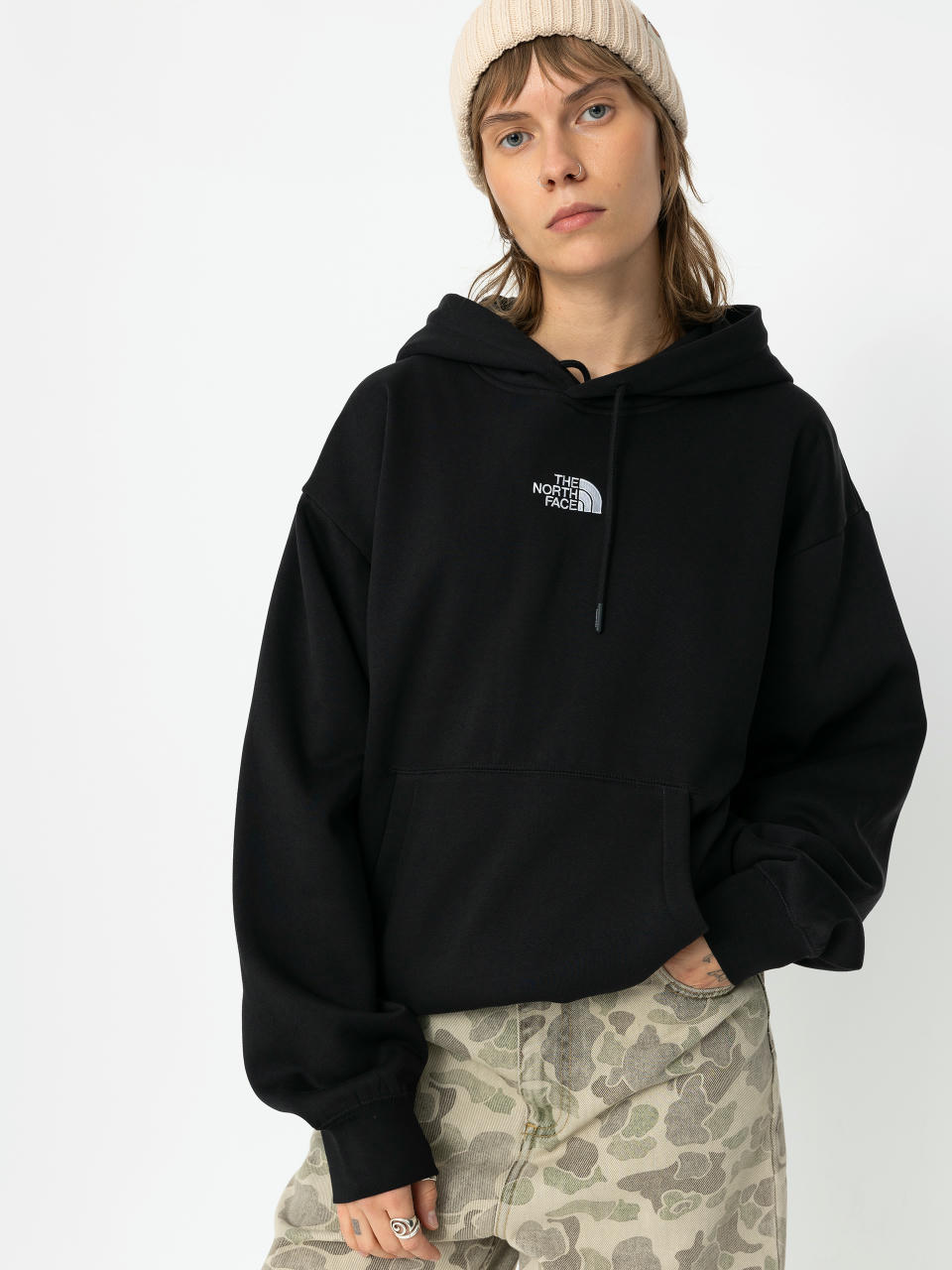 Bluza z kapturem The North Face Essential Oversize HD Wmn (tnf black)