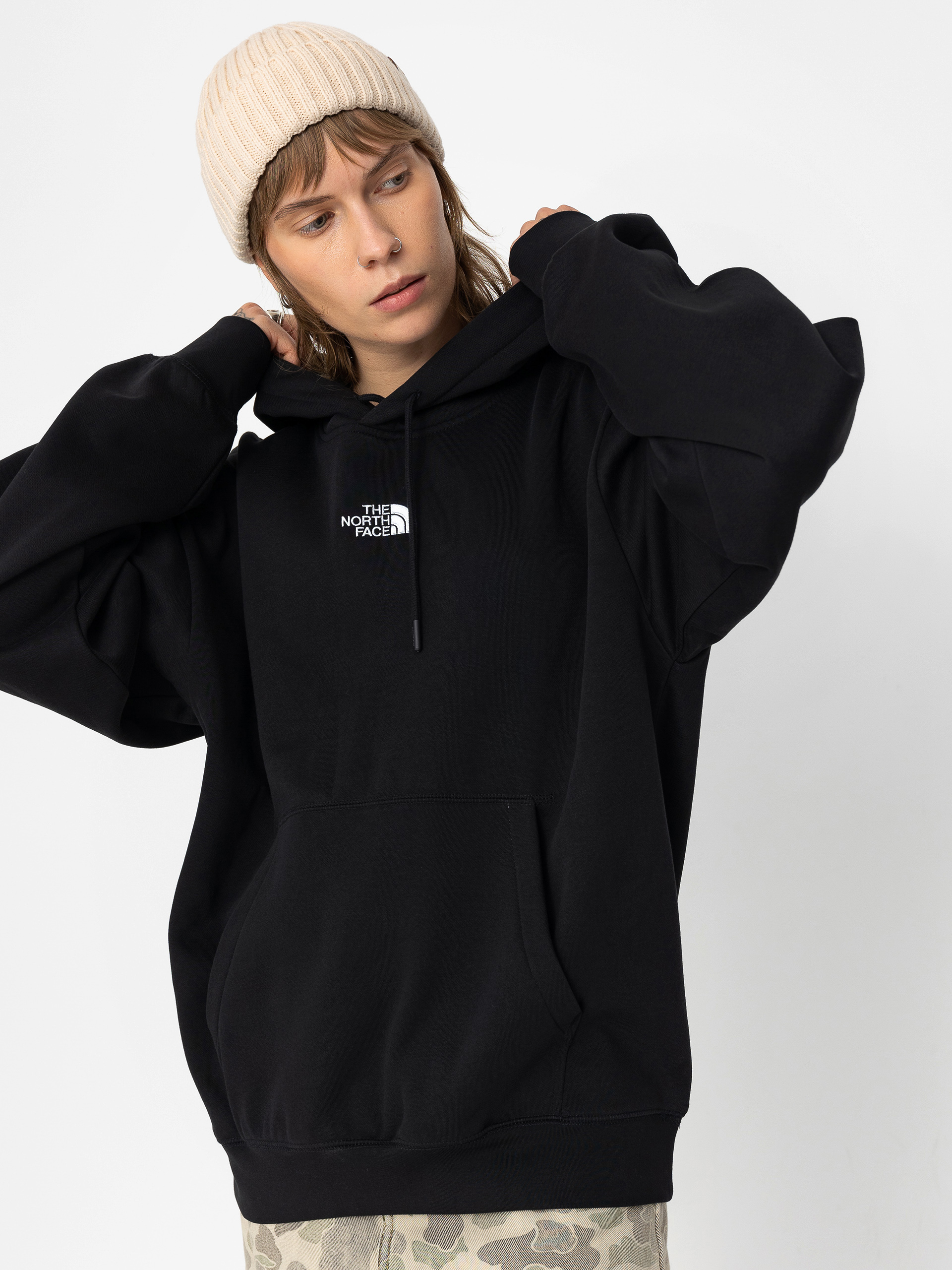 Bluza z kapturem The North Face Essential Oversize HD Wmn (tnf black)