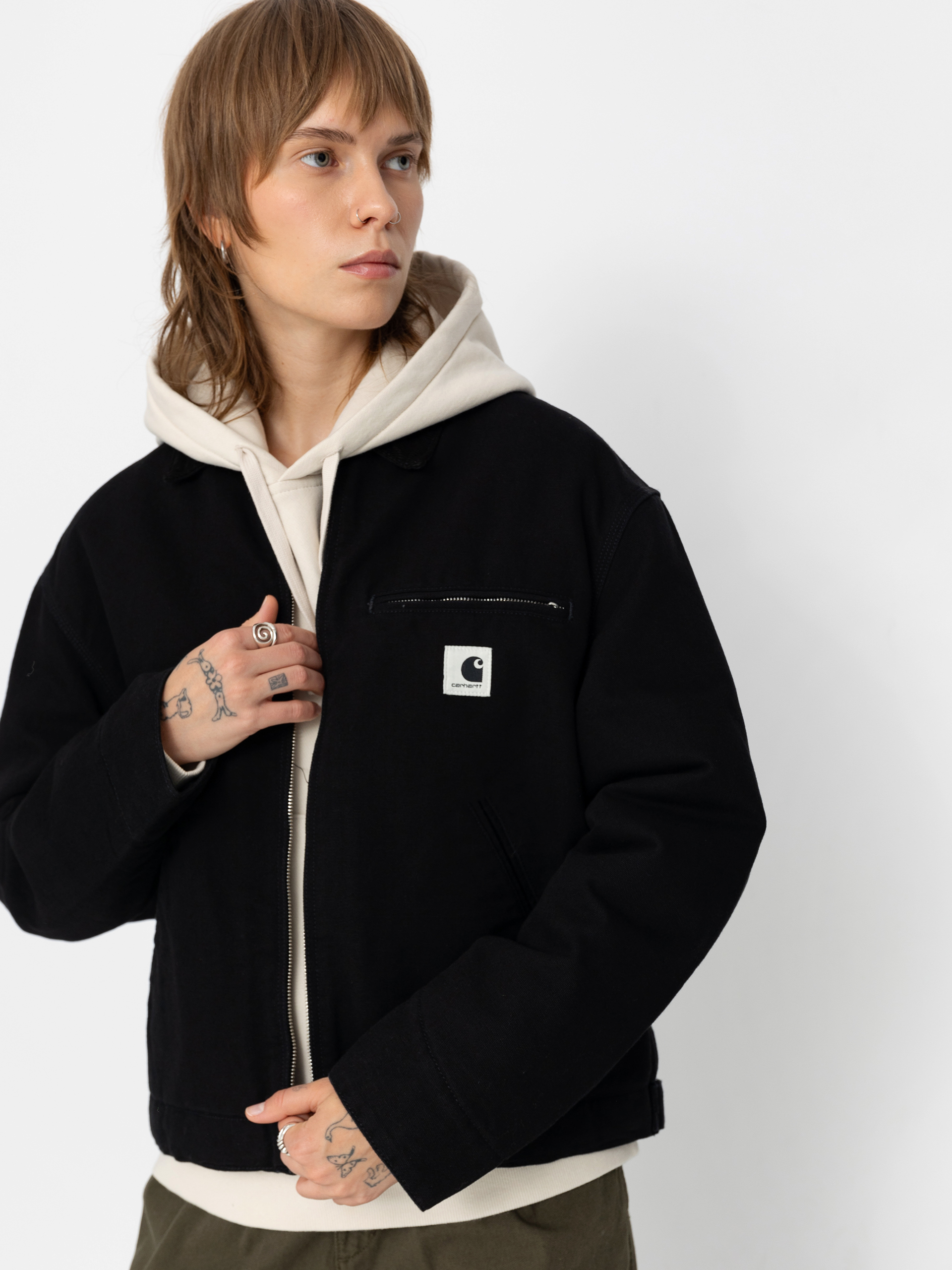 Carhartt ブラック デトロイトog XS Kurtka Carhartt WIP OG Detroit Wmn - czarny (black/black)